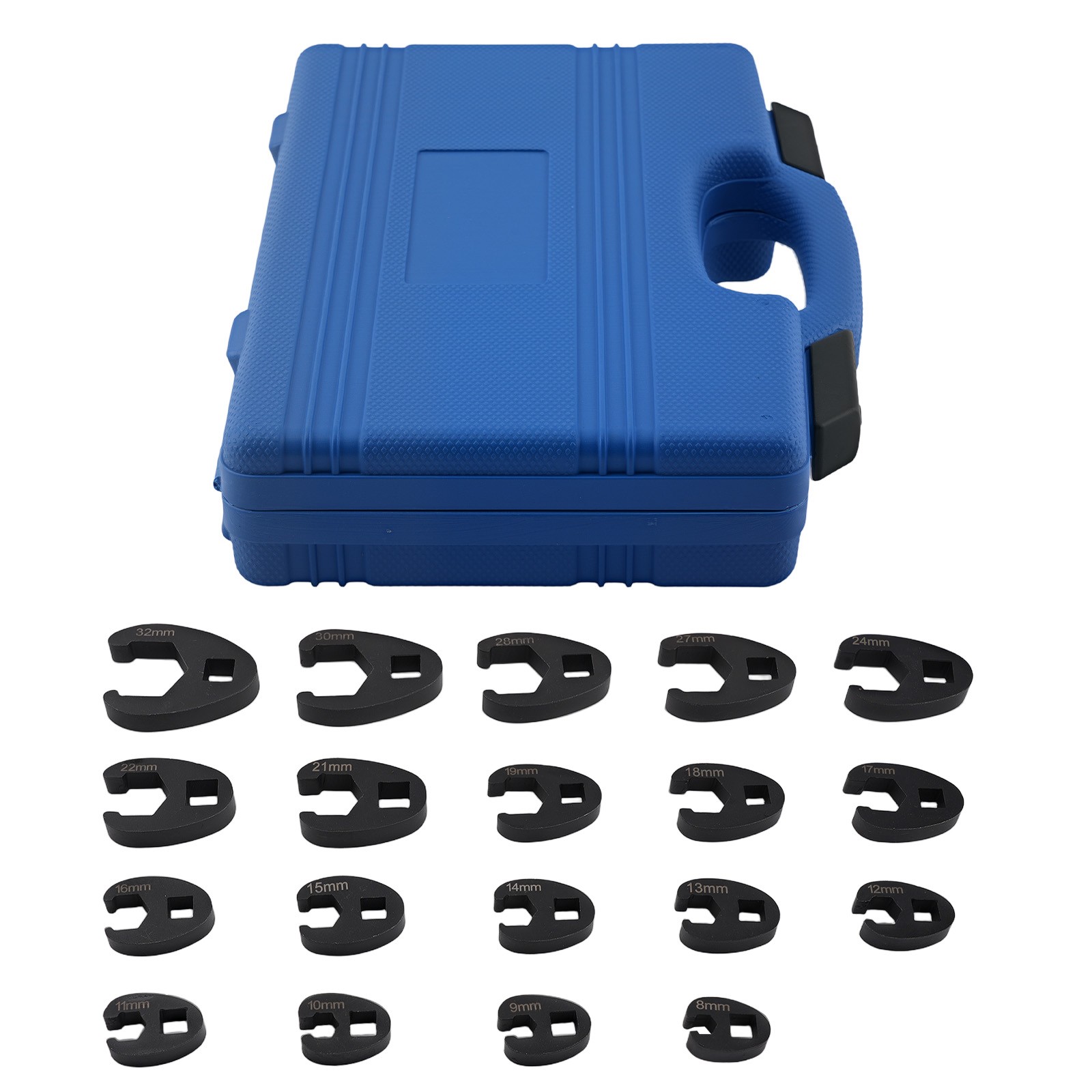 1/2″ 3/8” Flare Nut Crowfoot Wrench Set Metric Crows Foot Wrench Kit 8-32mm