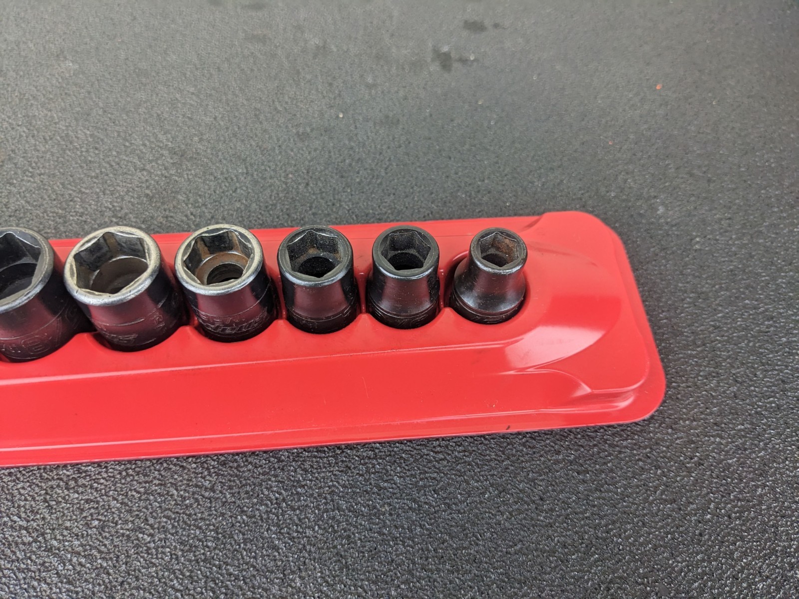#bm391 Snap On Tools 12 Piece SAE Short 3/8 Impact Sockets Shallow Sockets
