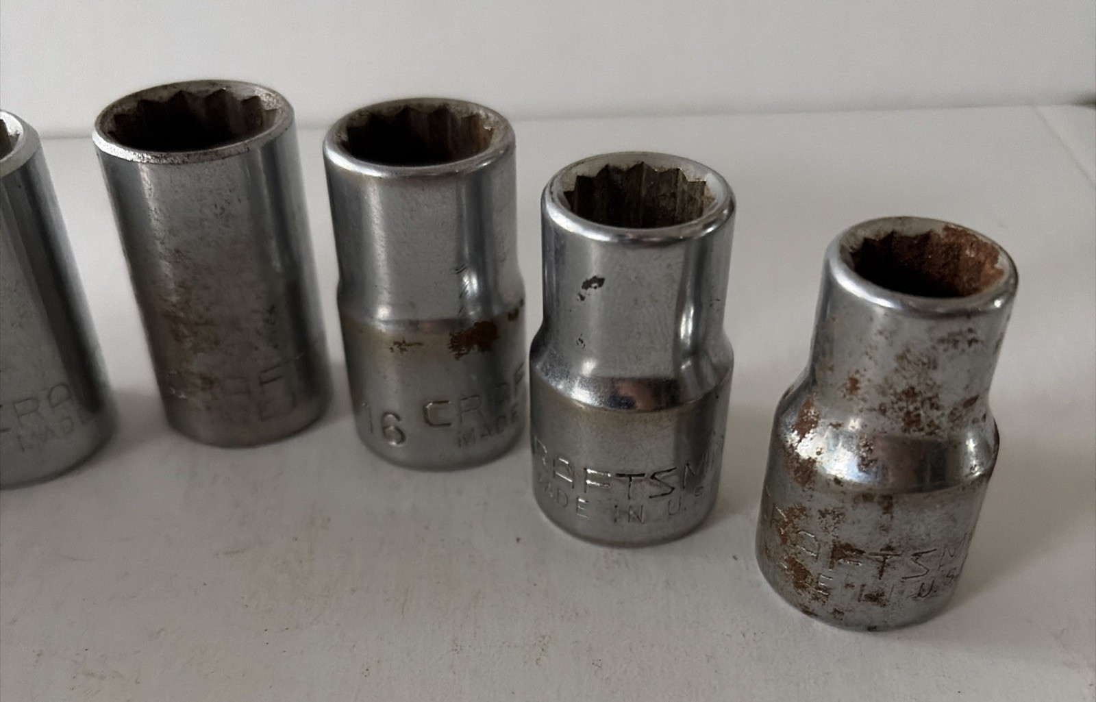 Craftsman 1/2″ Drive SAE 12 Pt Socket EE Series Lot Of 7 See Description