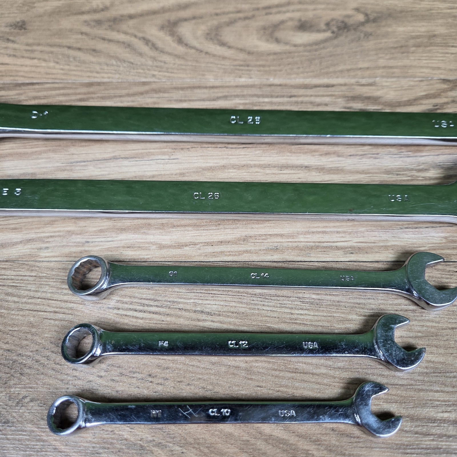 Lot of 5 Mac Tools Combination Wrenches Standard 12PT MADE IN USA