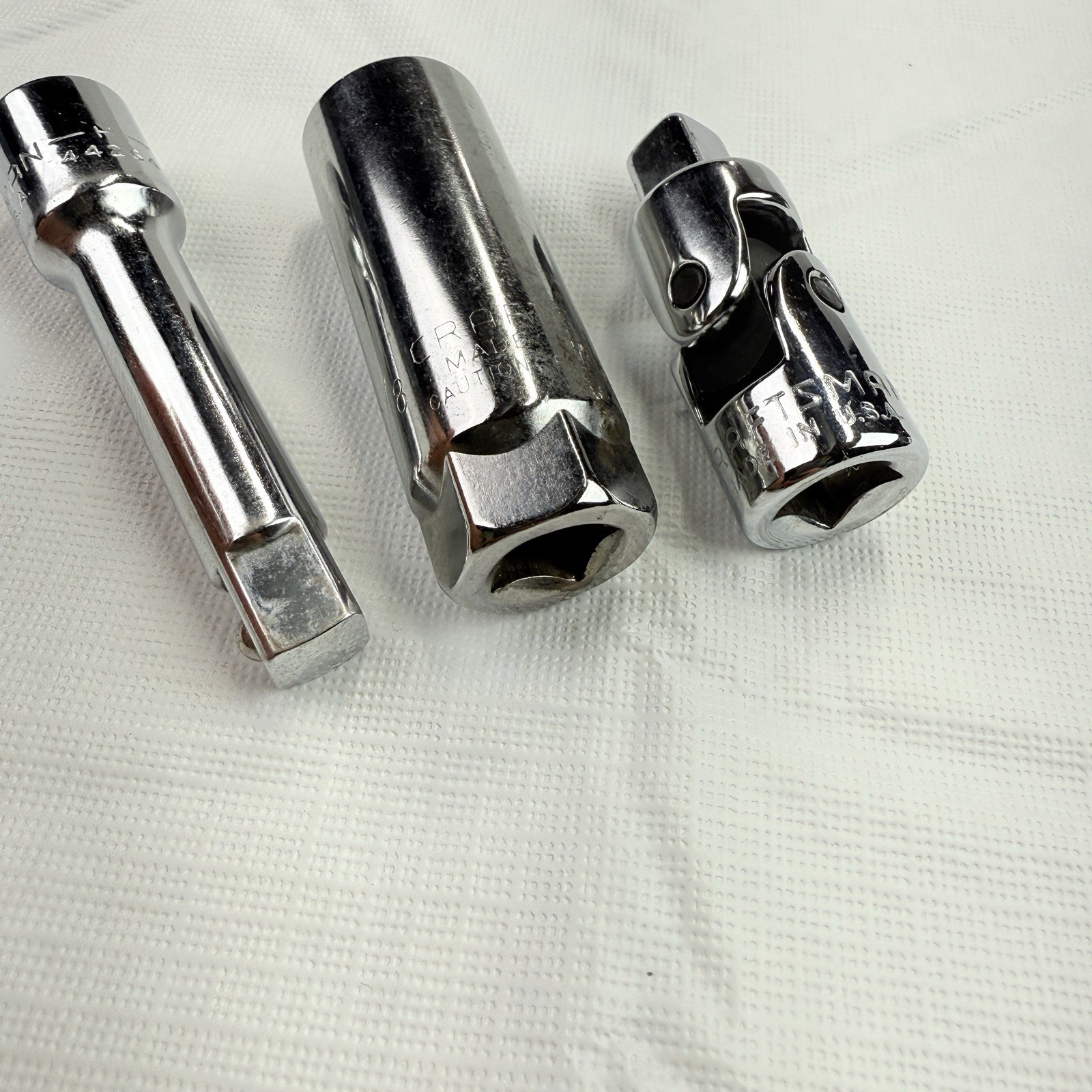 VTG Craftsman USA Lot Swivel Socket Adapter, Socket, Extension Bar 3/8″, 5/8″