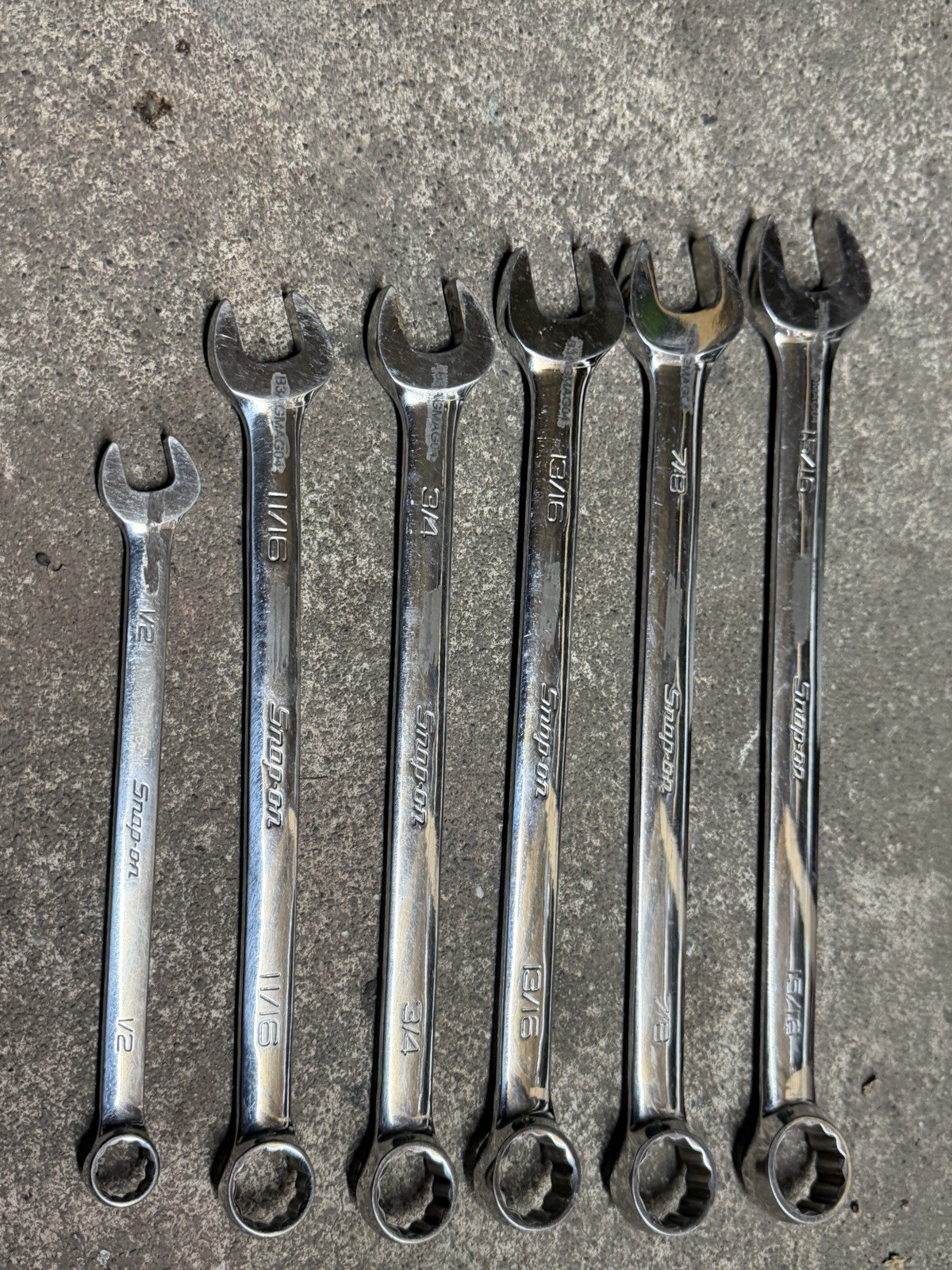 Snap On 5ps Tools Set OEX30B 15/16/7/8/13/16/3/4/11/16/1/2” Wrench USA