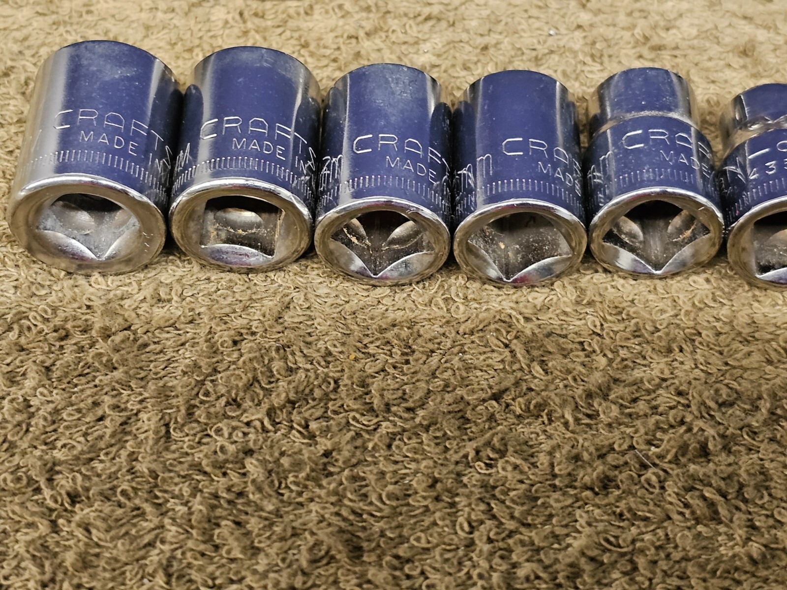 Craftsman G Deep Well Socket Set 3/8 Drive 6Pt Metric 19 18 17 15 14 12 10mm USA