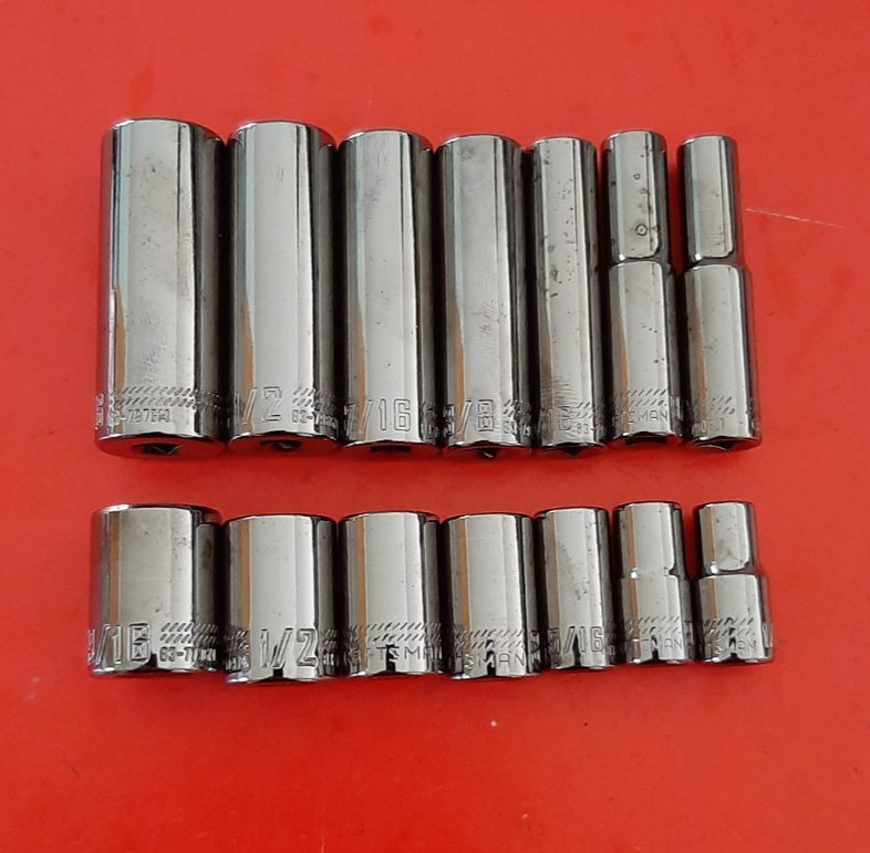 New Craftsman OVERDRIVE 1/4″ Drive SAE Deep & Shallow Socket Set 1/4 – 9/16″ 6pt