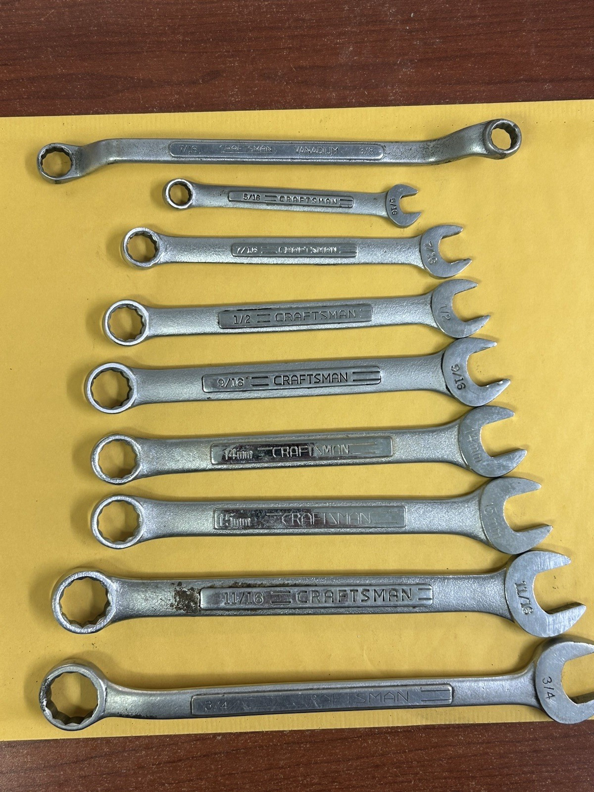 Craftsman 9 Piece Combination Wrench Set USA Vintage see all photos