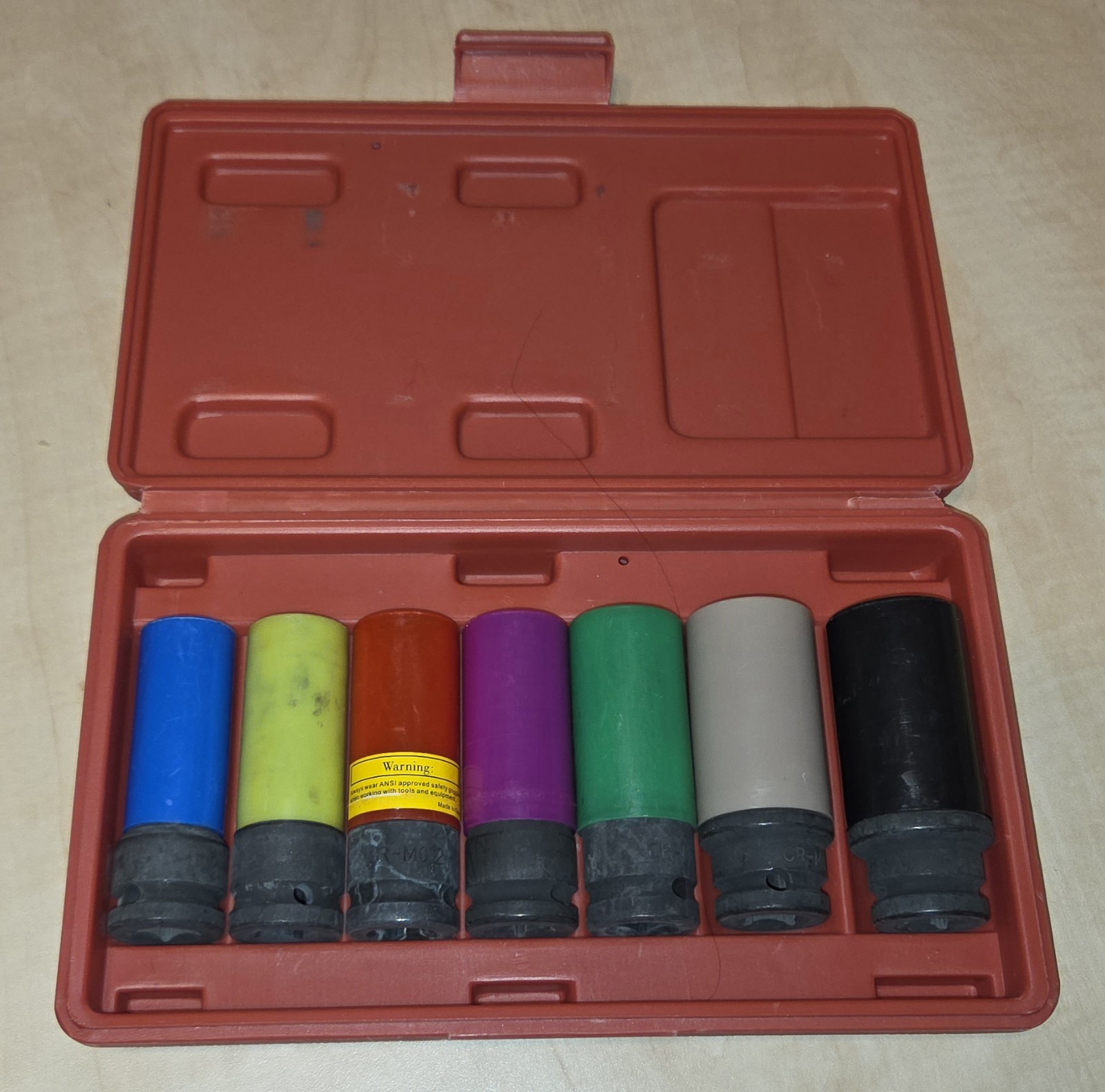 7 Pc Lug Nut Impact Socket Set with Protector Sleeves 1/2” Drive – Custom Wheels
