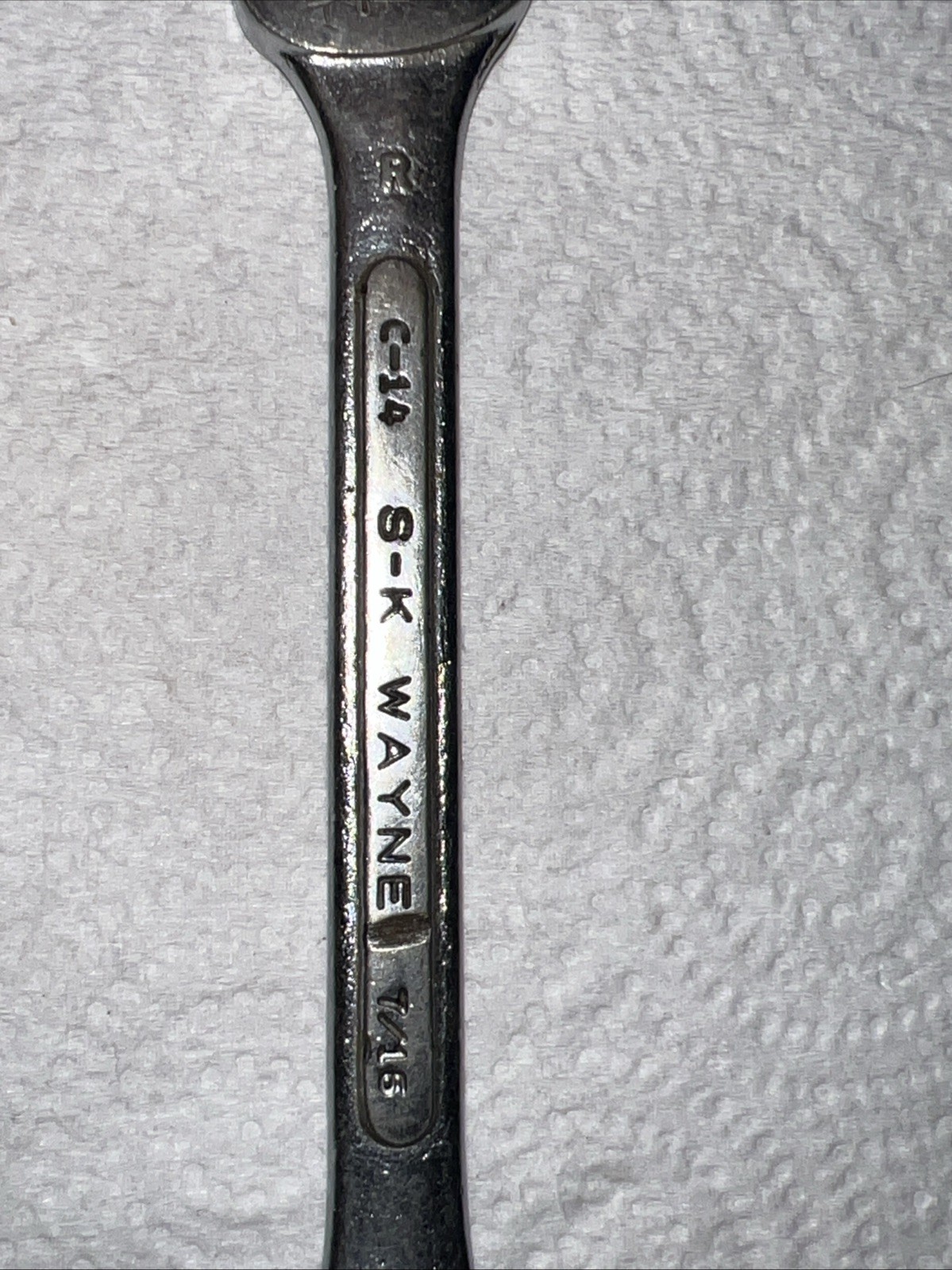 Vintage S-K Wayne C-14 7/16in SAE 12 PT Combination Wrench Vintage SK USA