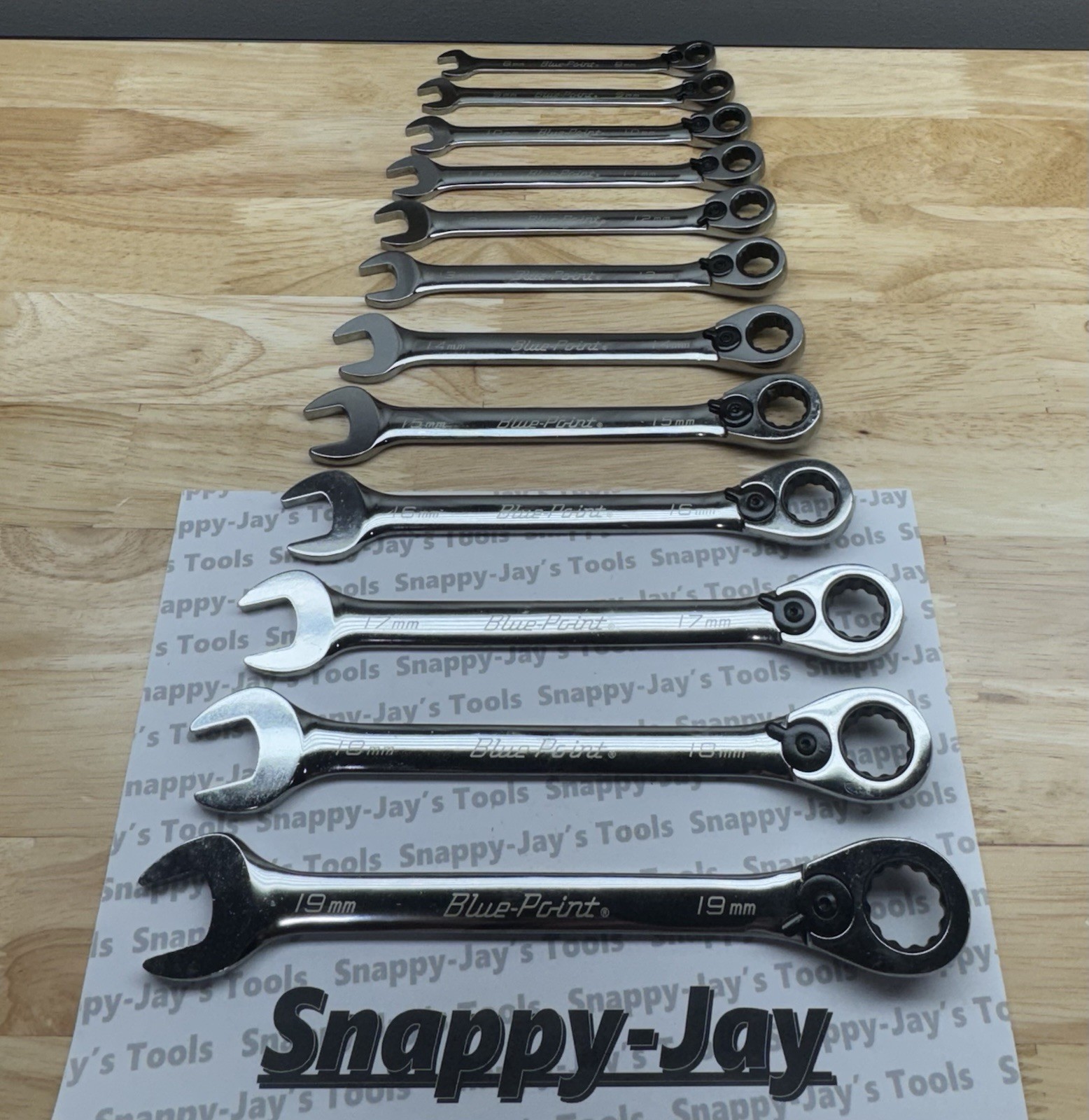 Blue-Point Snap-on Tools NEW 12pc Metric Ratcheting Wrench Set BOERM712