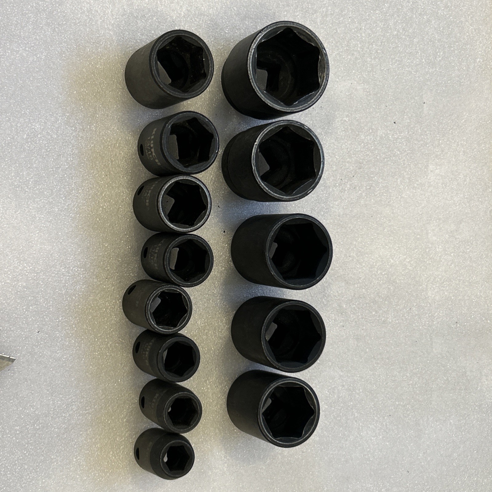 Klutch Impact Sockets 6 Point 1/2″ Drive SAE 13 Pieces