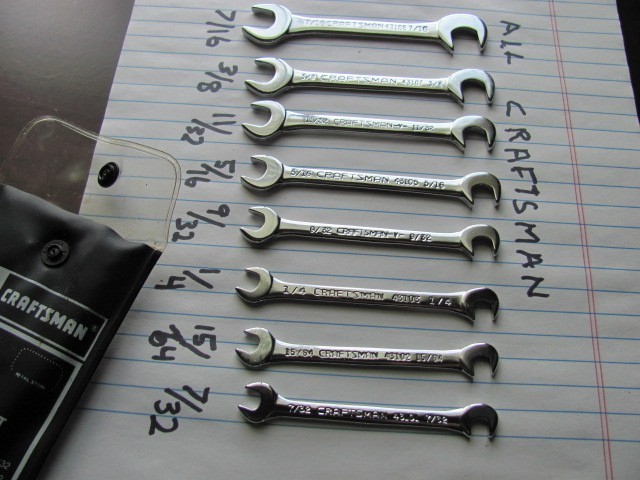 Craftsman USA 8-Piece Open End Ignition Wrench Set with Pouch No 4306