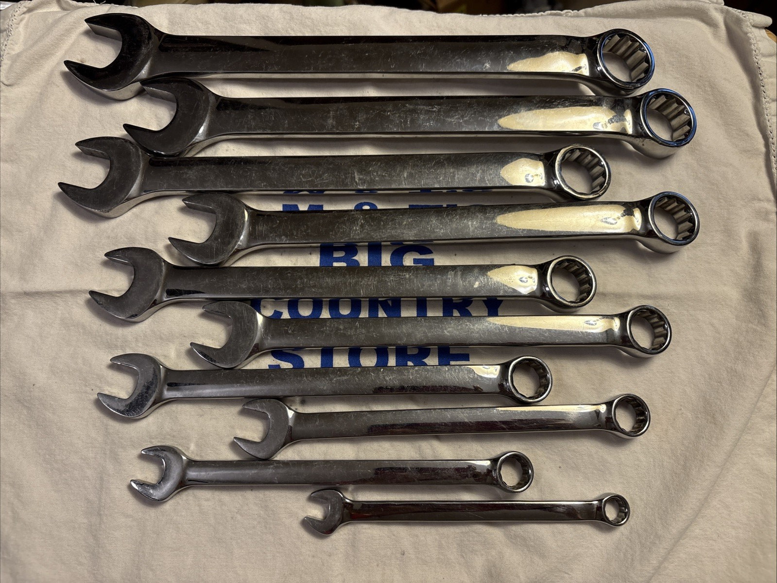 Blue Point 10pc 12pt SAE Combination Wrench Set 3/8″-1″ – NO 7/16″