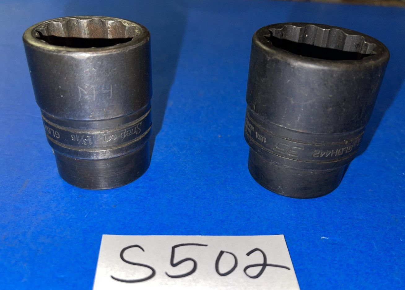 SNAP-ON TOOLS 2 PIECE 3/4 DRIVE SOCKETS 1-3/16 (30MM), 1-3/8 (35MM)