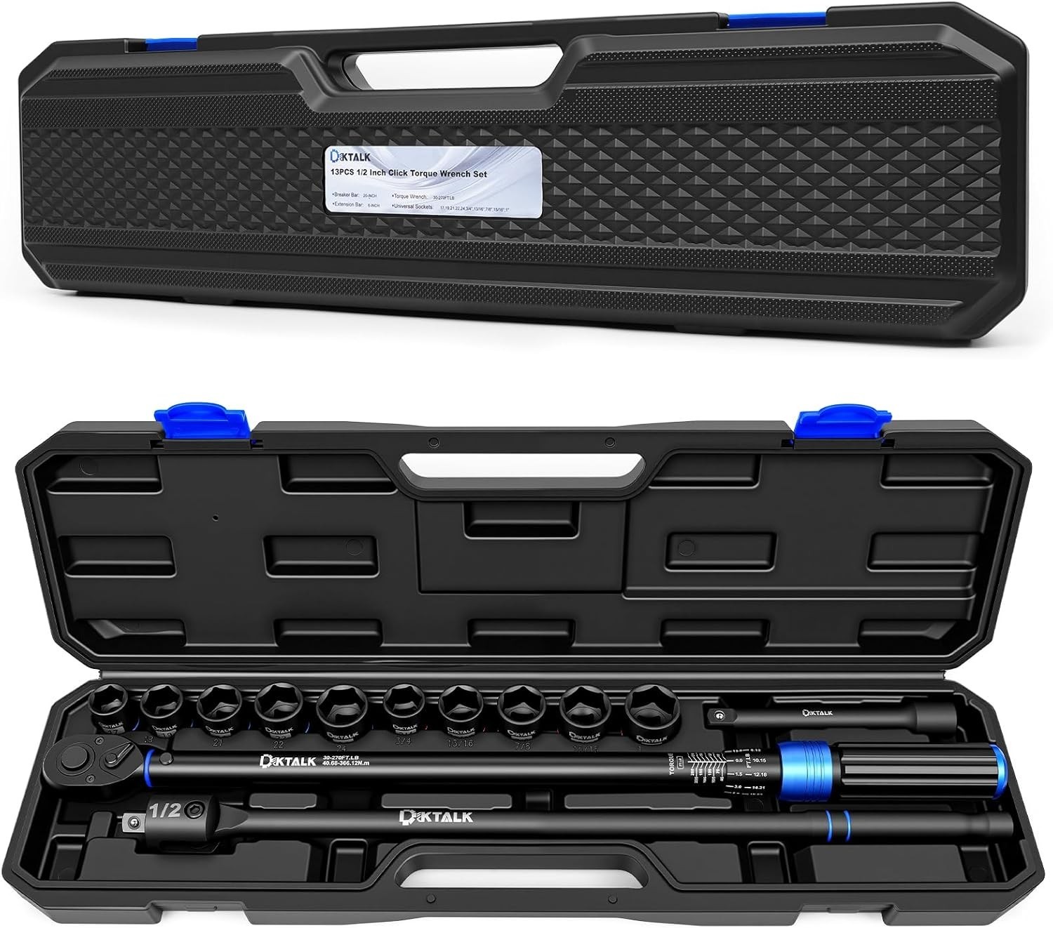 Durable Chrome Vanadium Torque Wrench Set – Essential 13-Piece Car Repair Tools