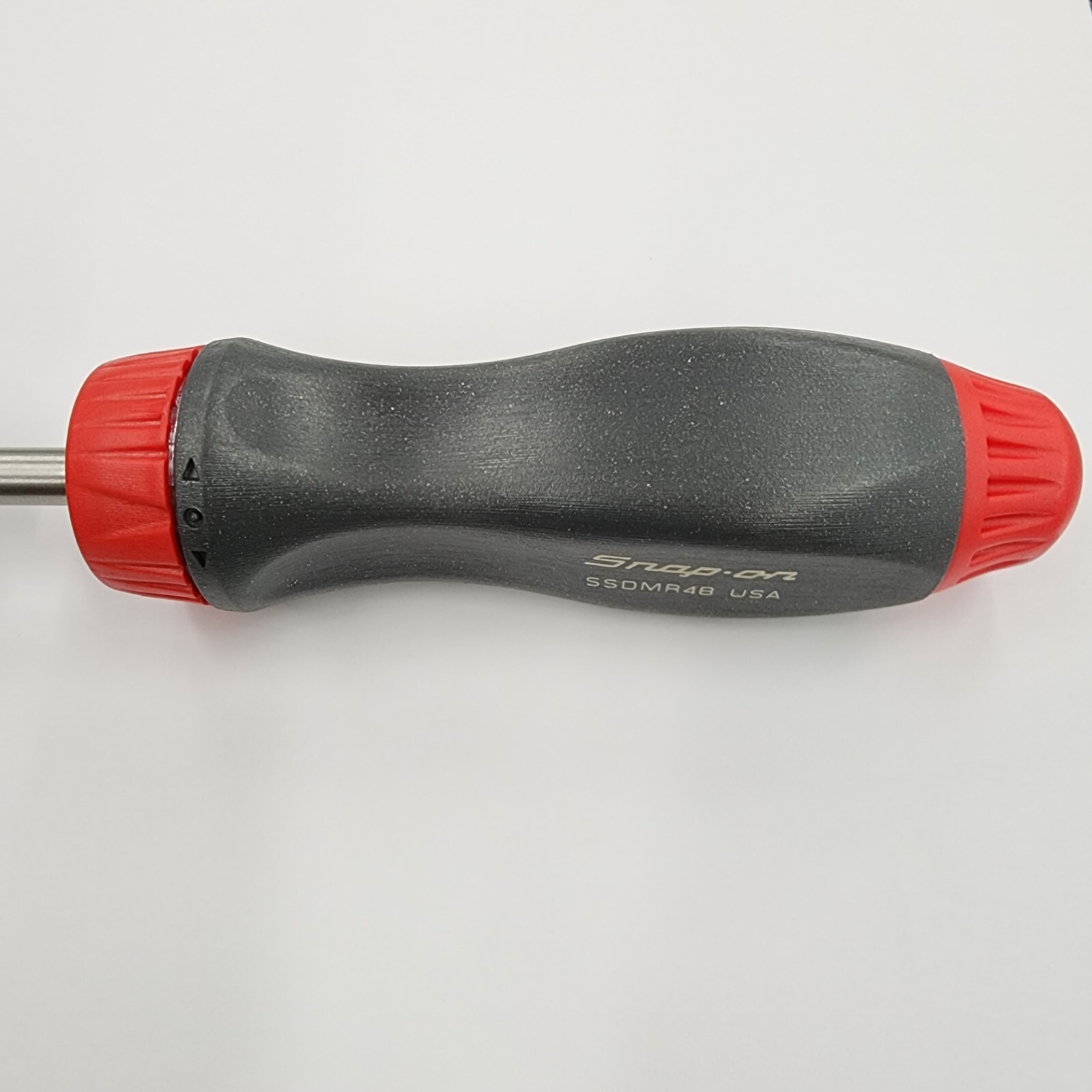 Snap-on Tools USA RARE DARK TITANIUM & RED Ratcheting Screwdriver SSDMR4BDT