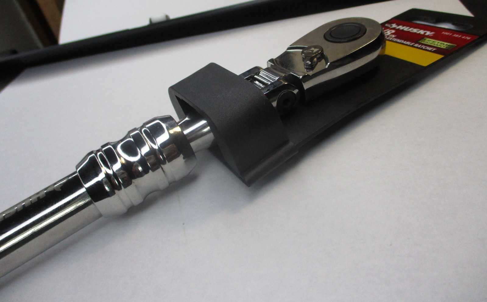 Husky 3/8″ Drive Flex Head Extendable Knurled Handle Ratchet New