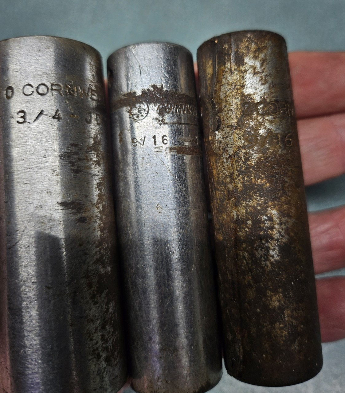 CORNWELL 3/4″ 1/2″ 3/8″ DRIVE SOCKETS SAE MIXED LOT OF DEEP WELL AND STANDARD