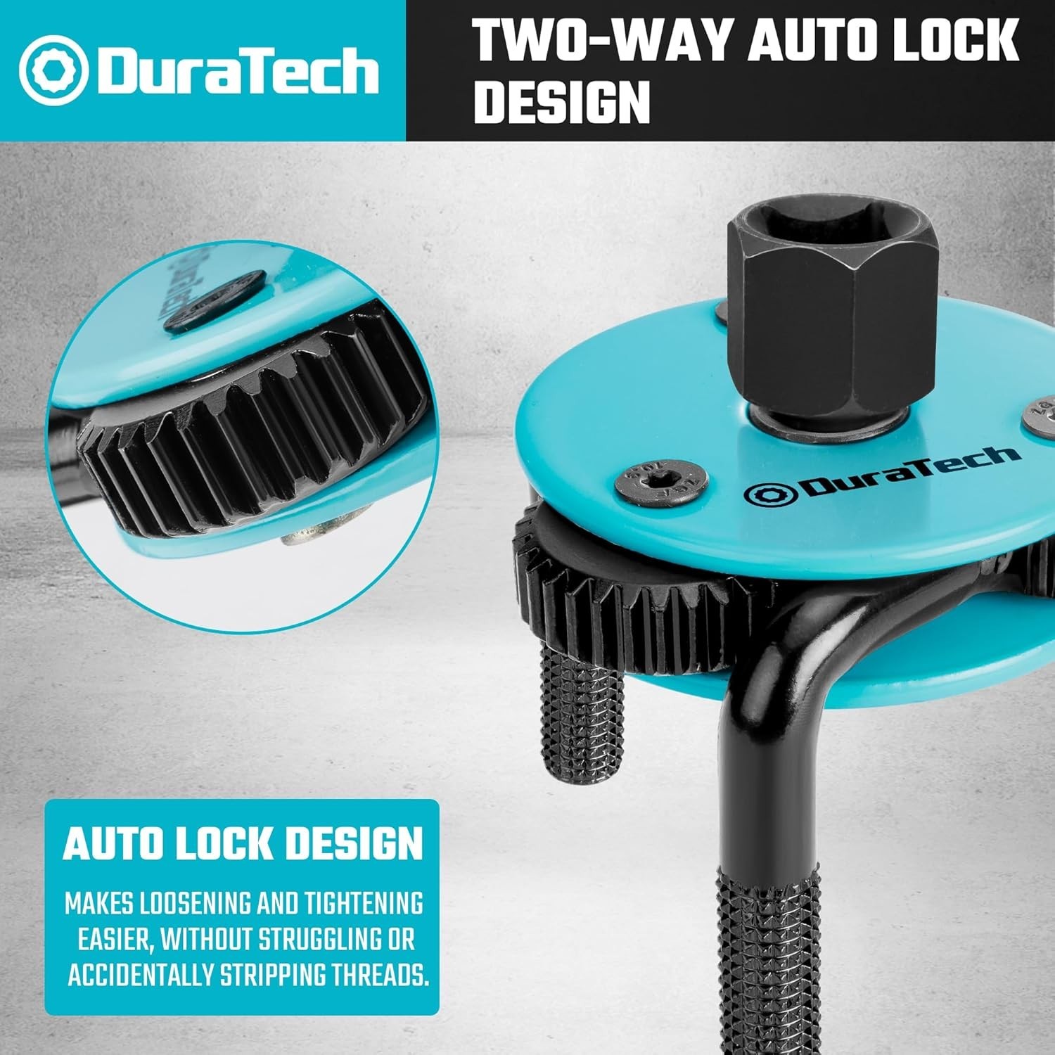 DURATECH Adjustable Oil Filter Wrench, Magnetic 3-Jaw Oil Filter Removal Tool, L