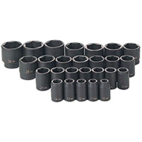 26 Pc. 1/2″ Drive 6 Point Metric Standard Master Socket Set GRY-1326M New!