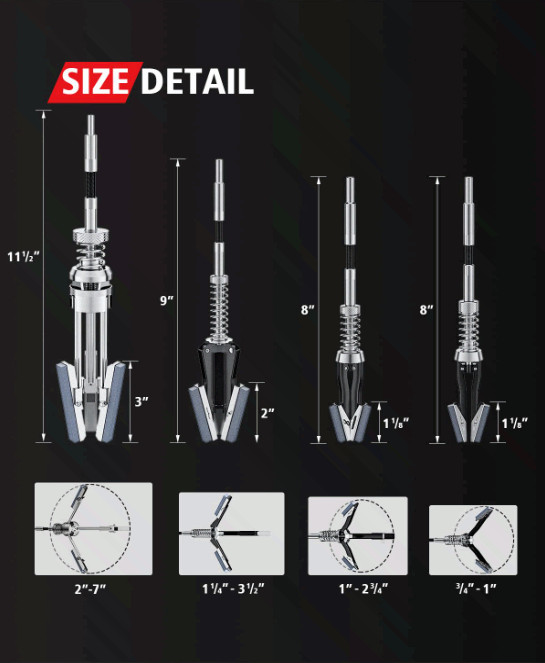 Kolvoii Cylinder Hone Tool Set 3/4-7in Engine Honing Kit w/Stones 220 Grit