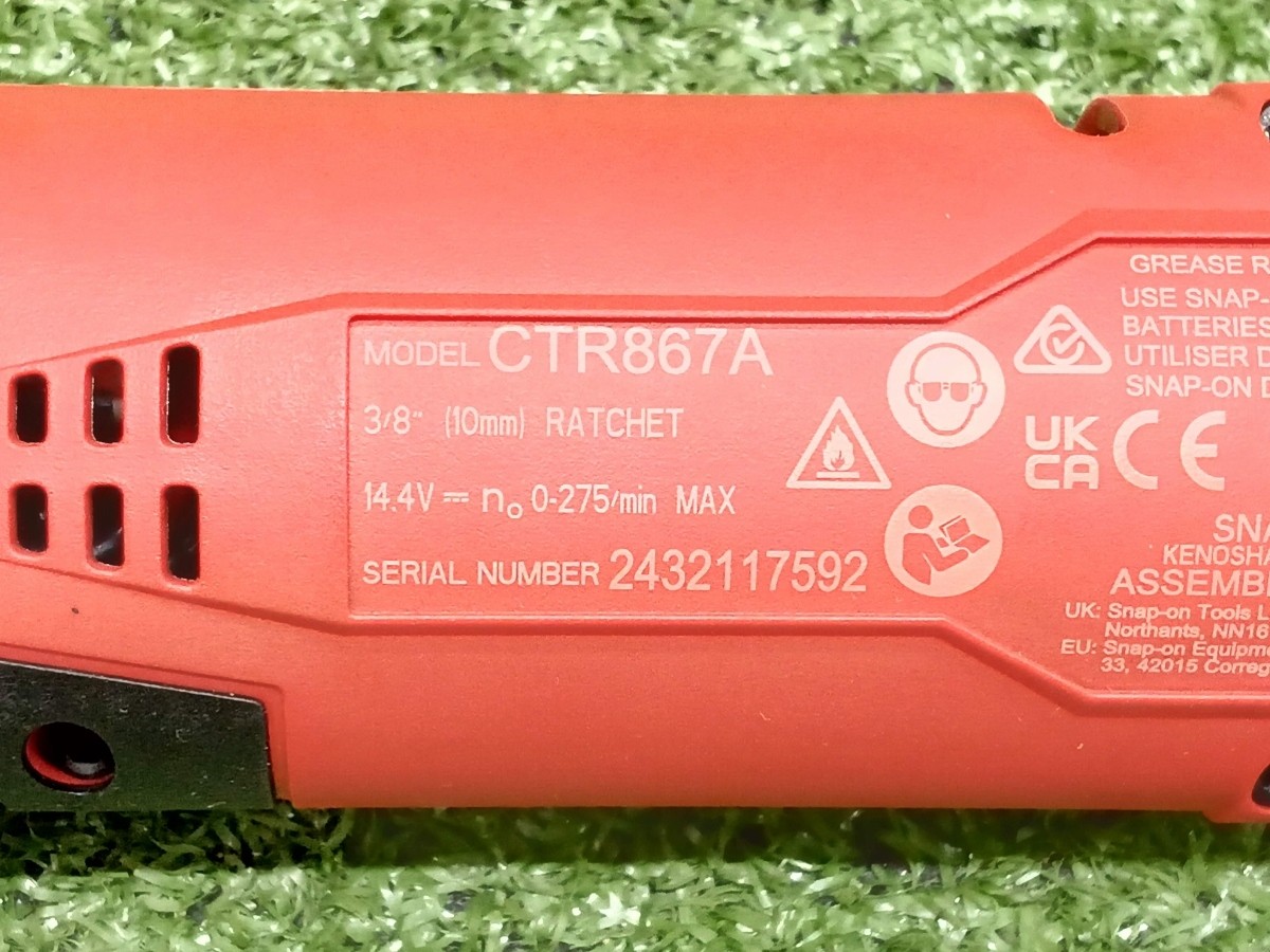 Snap-on CTR867ADB 14.4V 3/8in Drive Brushless Cordless Ratchet Used Body Only