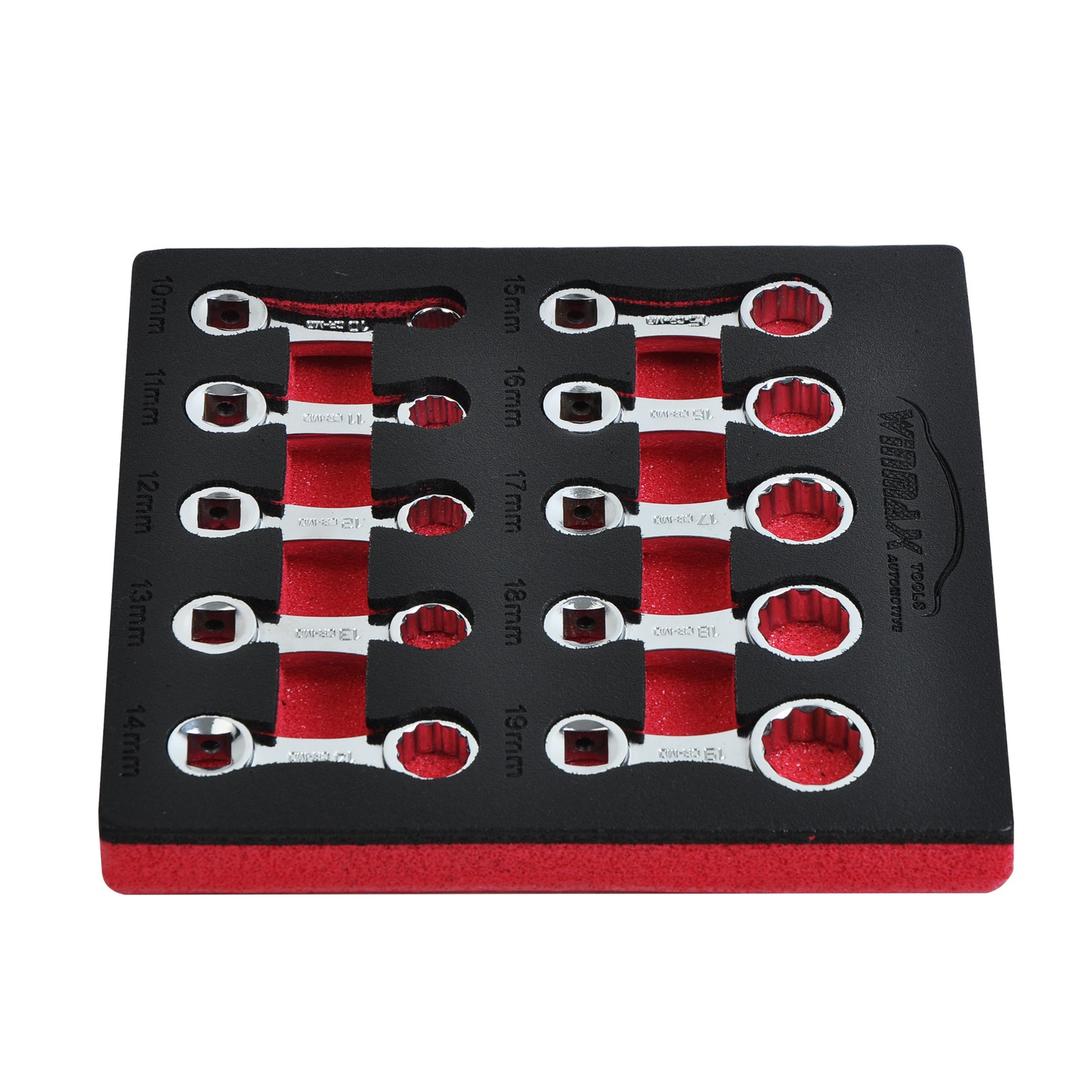 10pc Torque Wrench Spanner 12 Point Adaptor Set, 3/8″ Drive, Metric: 10mm – 19mm