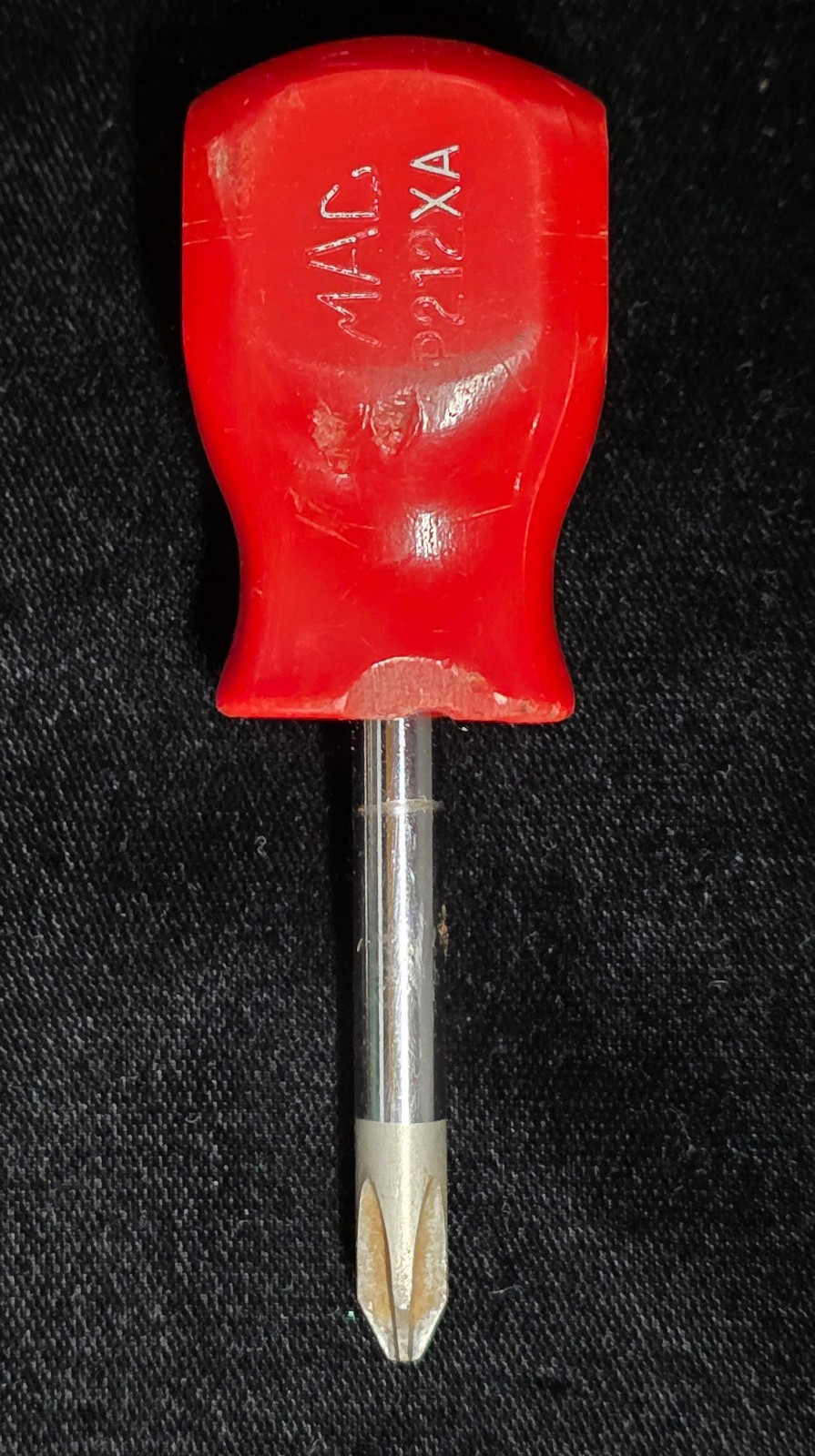 Mac Tools P212XA #2 Stubby Phillips Head Screwdriver Red Handle New Shank