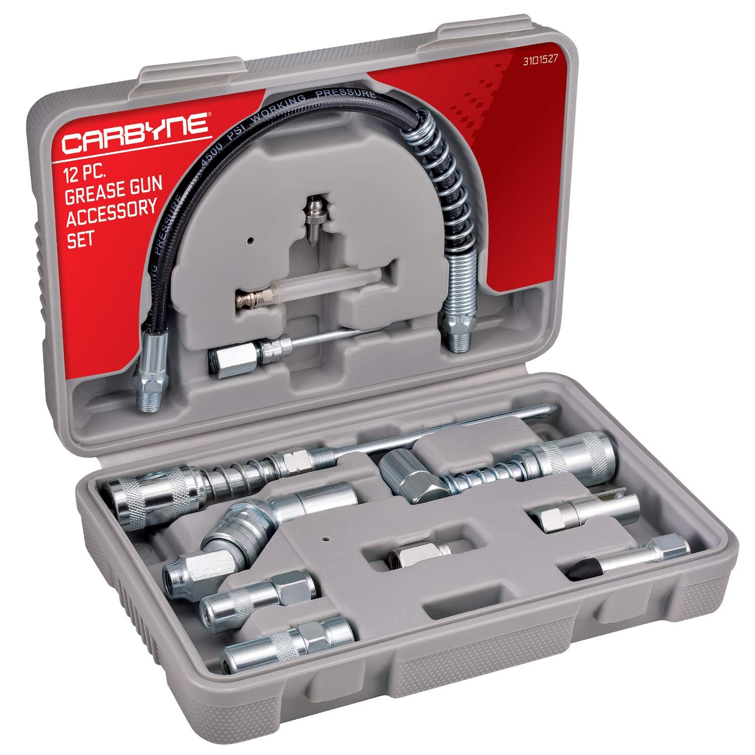 Carbyne 12 Piece Grease Gun Accessory Set | All-in-One Set Includes Couplers,…