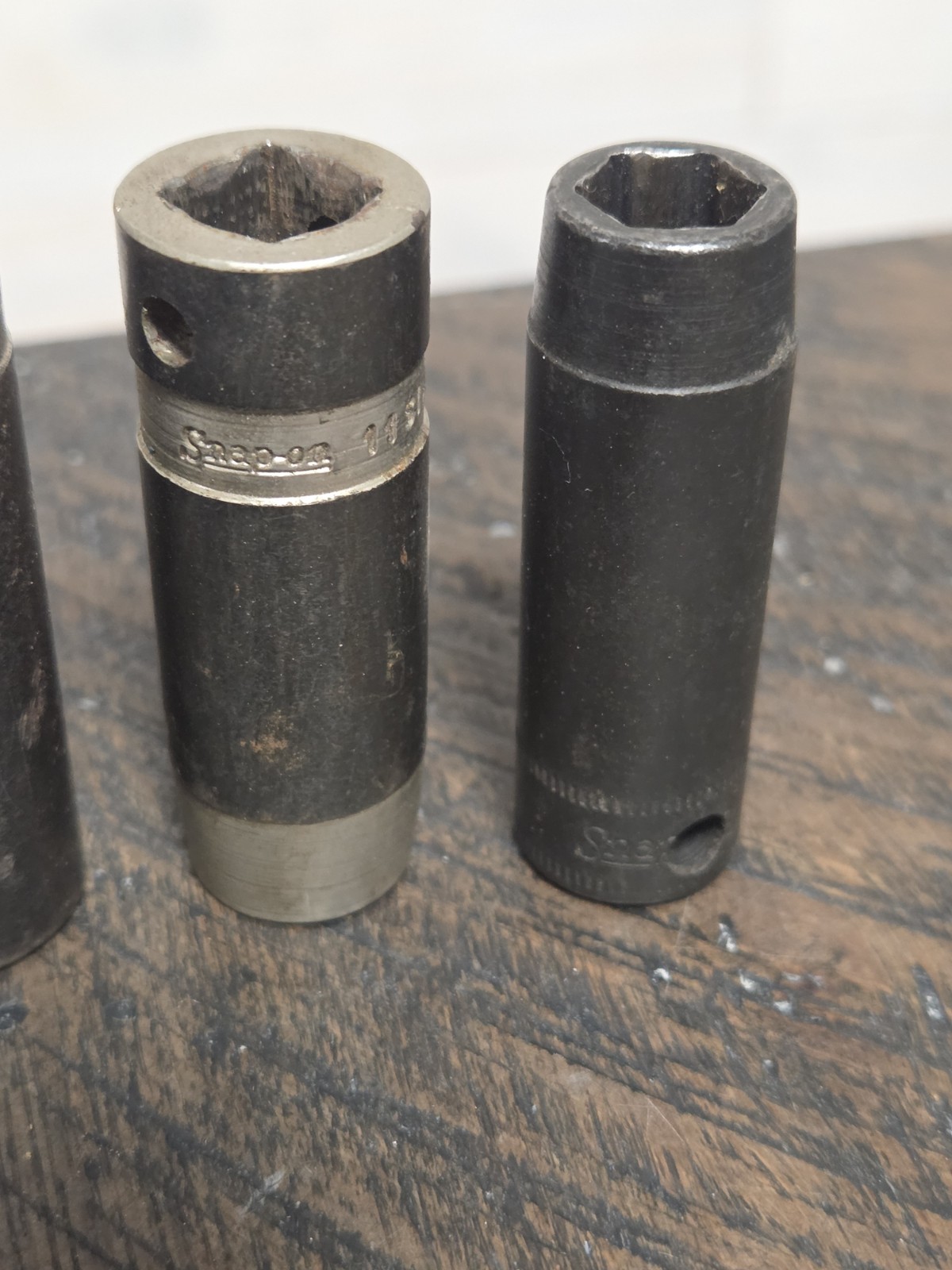 6Pc Snap-On USA 3/8″ Metric Deep 6 Point Impact Socket Set 10,11,14,15,17,19mm
