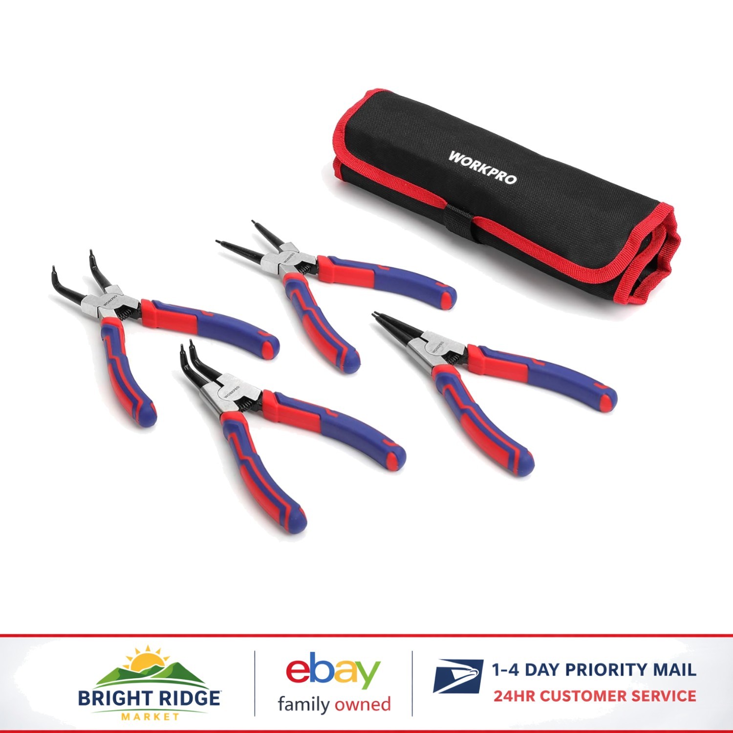 7-Inch Snap Ring Pliers for Easy Installation and Removal of Retaining Rings