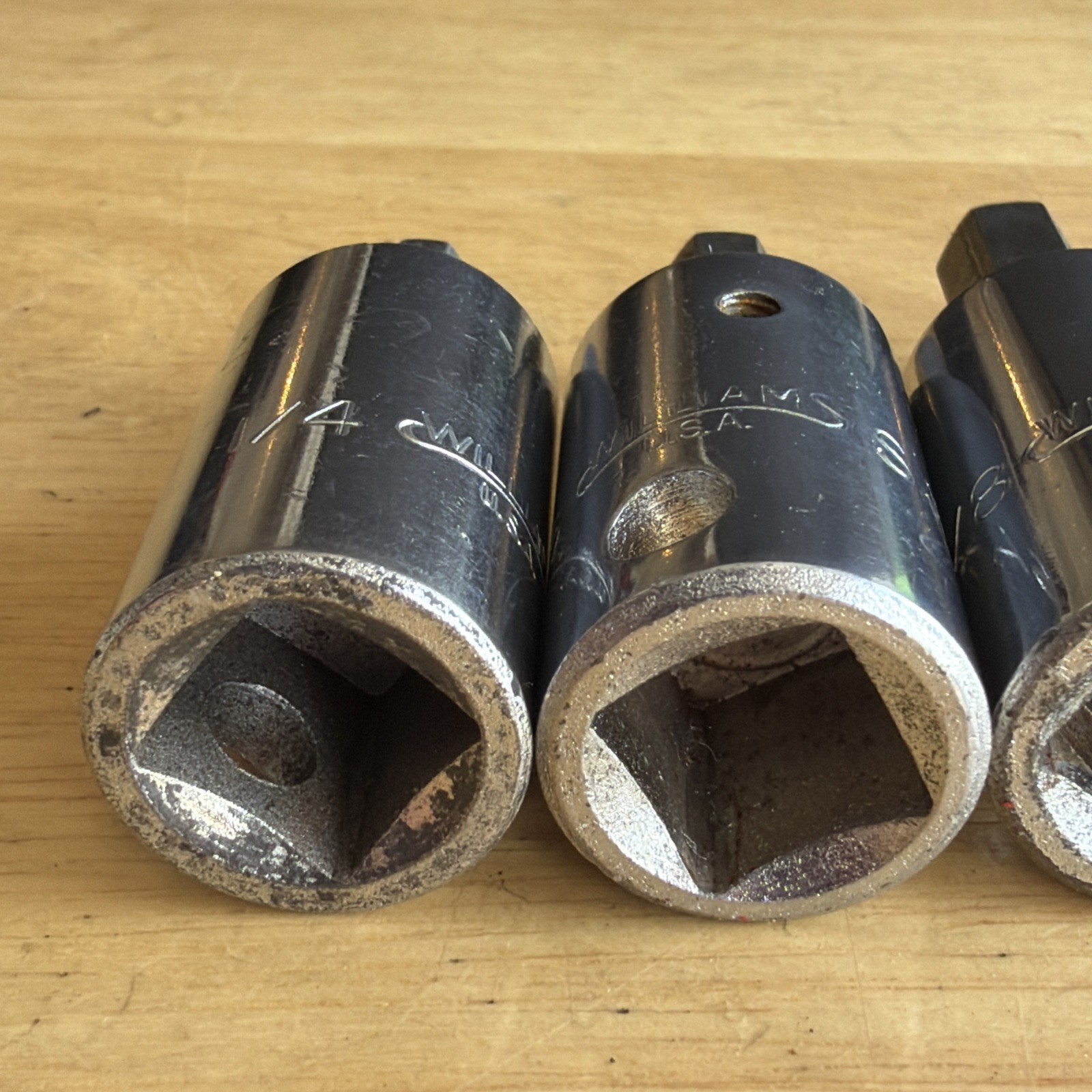 Williams SAE Hex Bit Driver Socket Set 1/2″ Drive 1/4″ to 5/8″ 6pc USA READ!