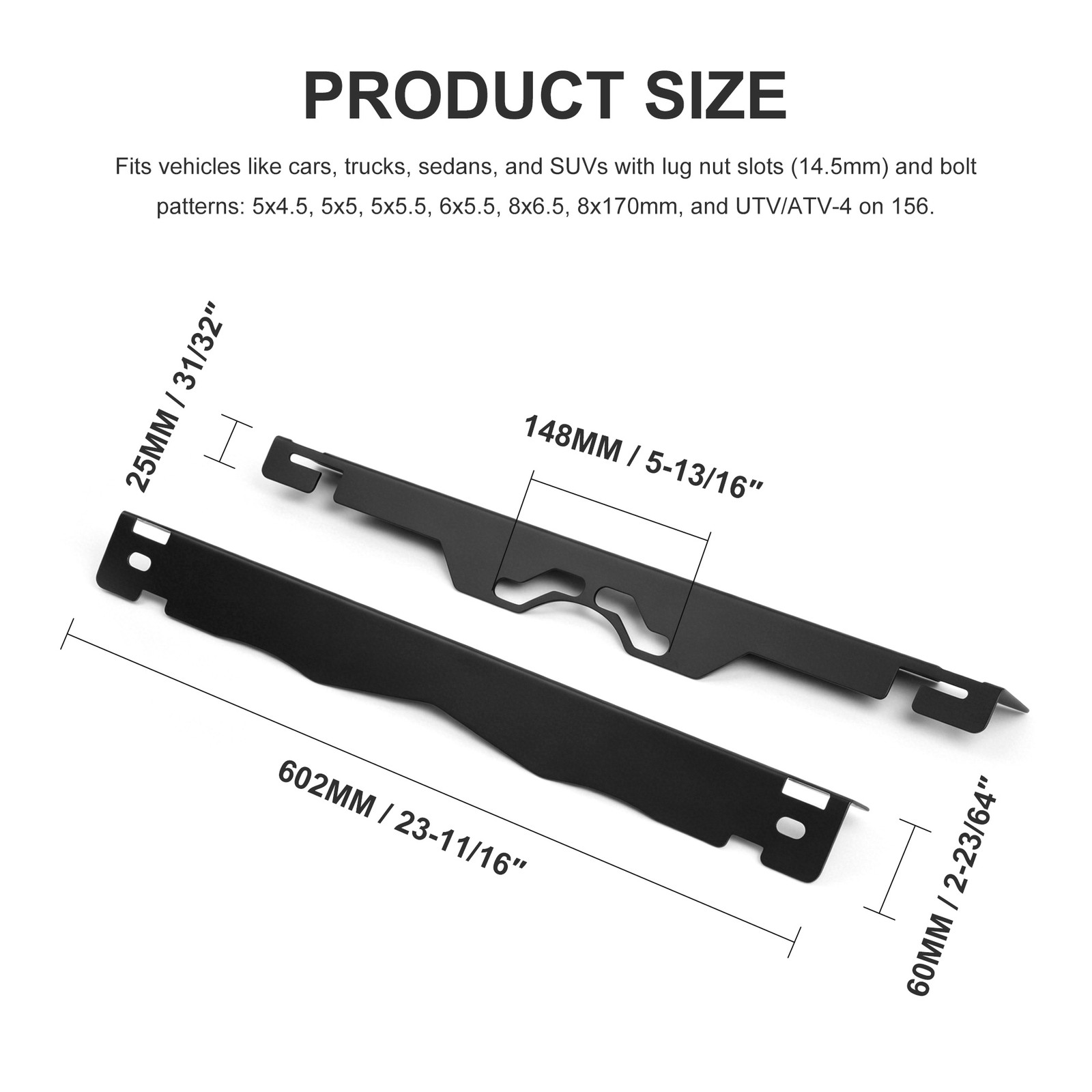 2pcs Wheel Alignment Tool Plate Toe Alignment Plates Hanging Holes Tape Measures