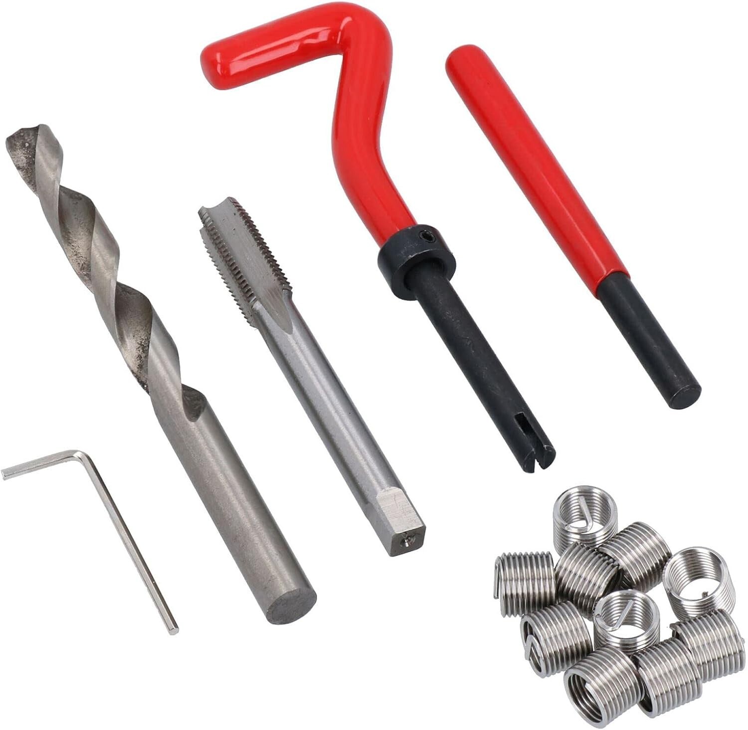 M10 x 1.0 Thread Repair Tool Stainless Helicoil Wire Insert Kit 15PC