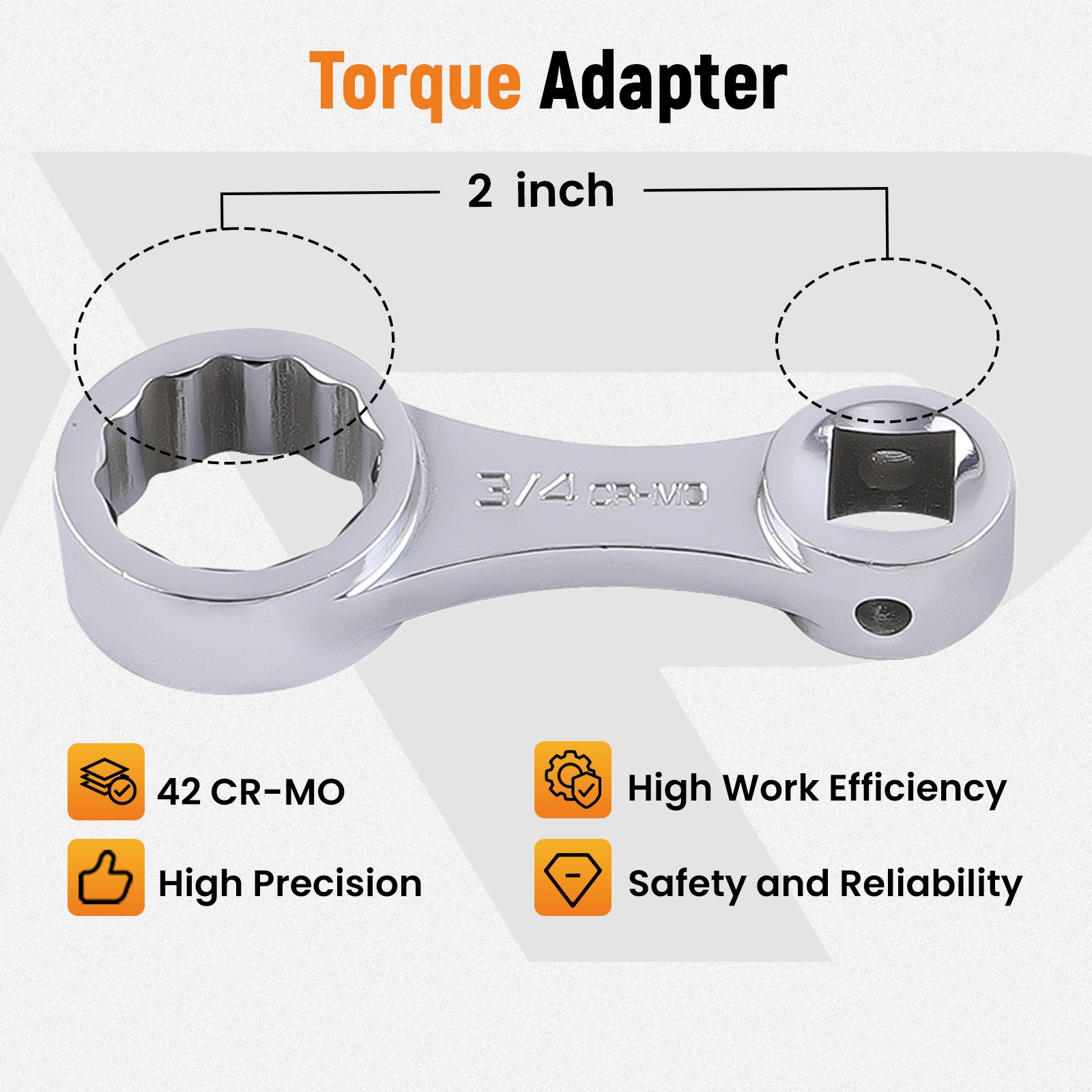 12X Drive Torque Wrench Adapter Kit 11/16″ 3/4″ 13/16″ 7/8″ 1/2» 1/4»