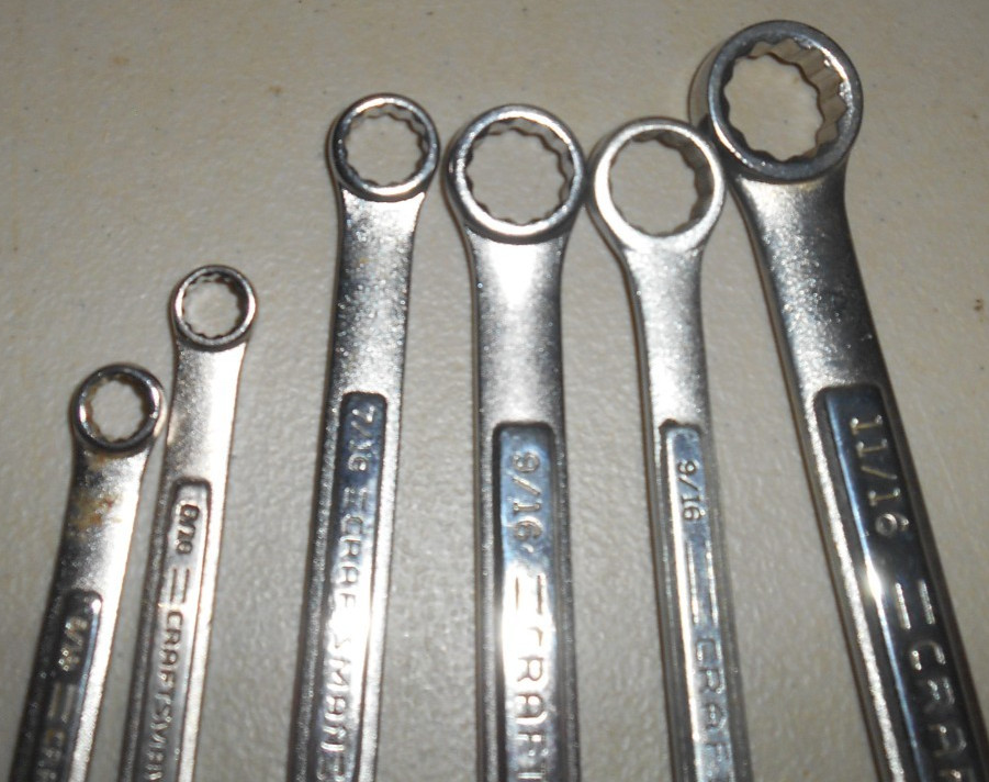 Lot of 9 Craftsman Wrenches VA – V – VV Series All Forged In USA