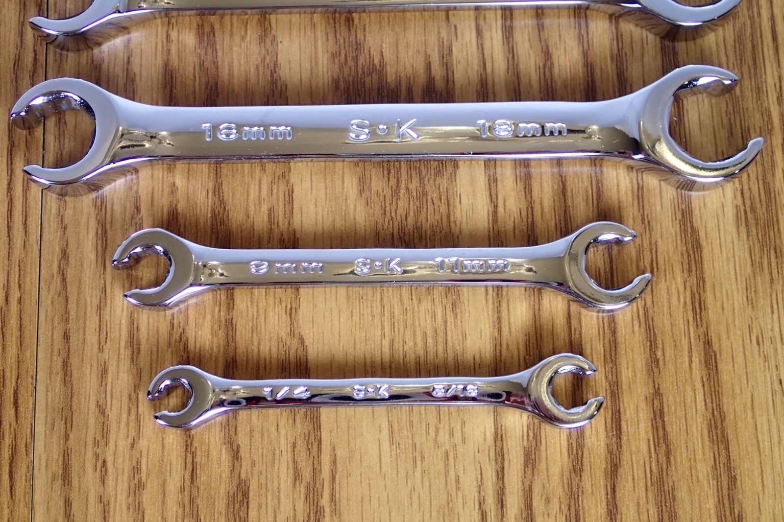 SK Flair Nut Wrench Lot (6) Metric SAE F2428 8829 F2022 8818 8809 F810