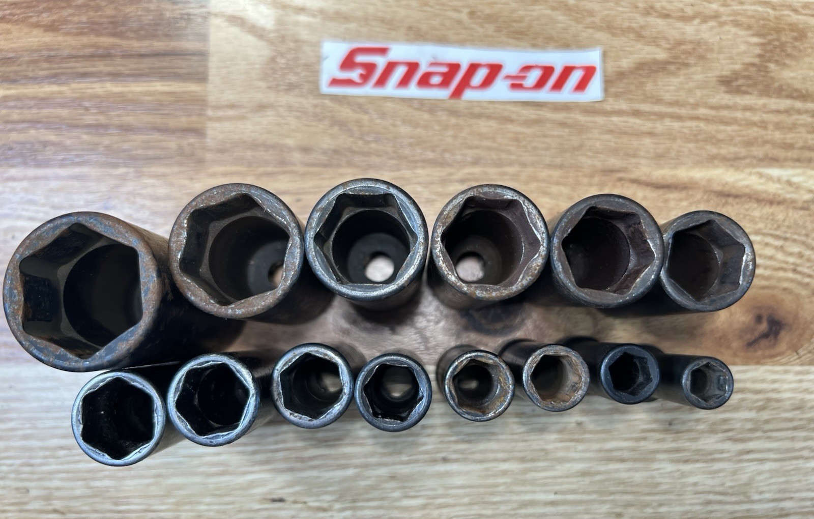 Snap On 14 Pcs Socket Set SIMFM Deep 6 Point Impact 3/8″ Drive 8mm-19mm 21&24mm