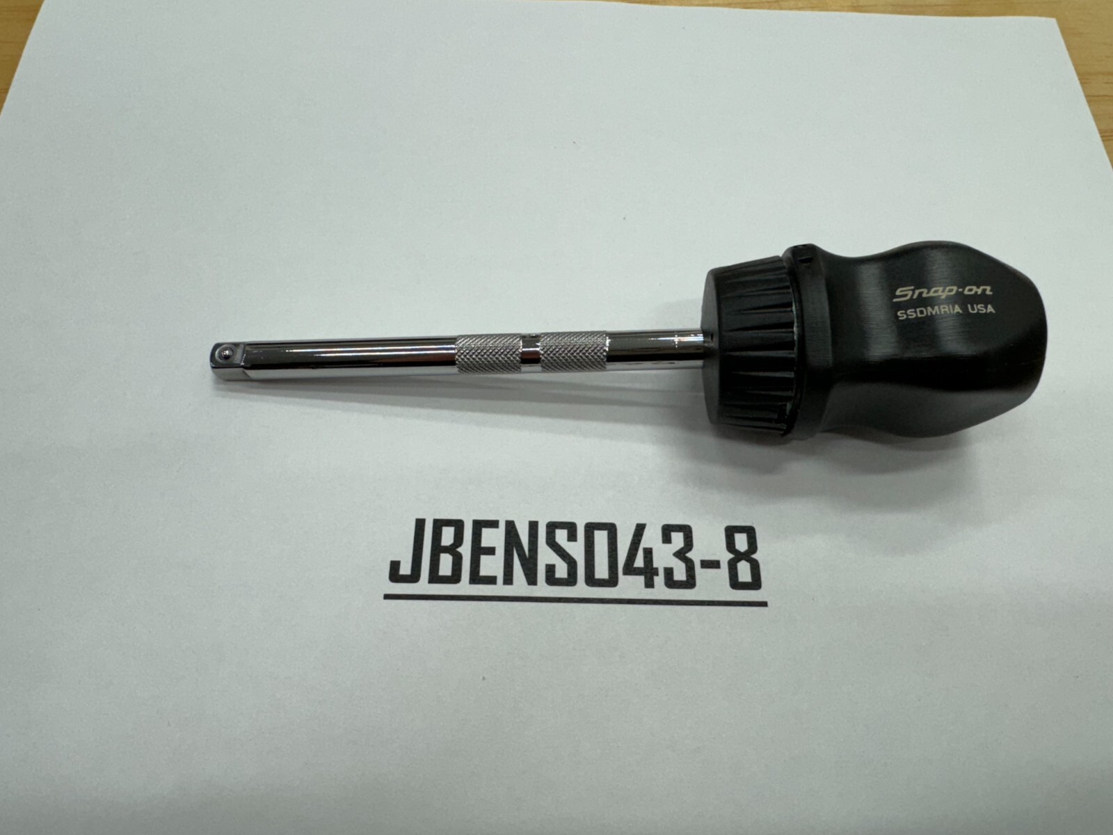 Snap-on Tools NEW BLACK 1/4″ Drive Stubby Hard Grip 4″ Ratcheting Socket Driver