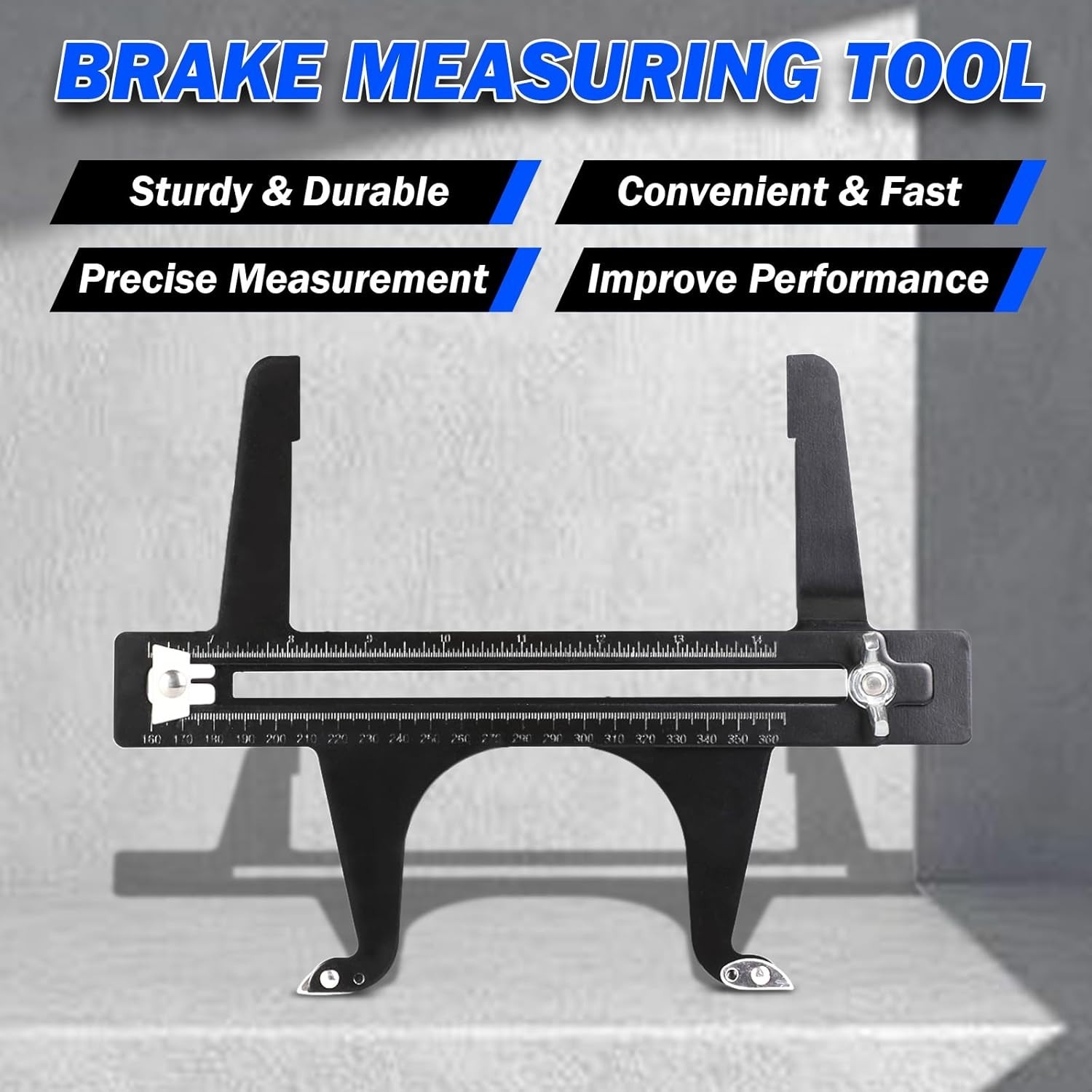 Brake Measuring Tool Brake Resetting Gauge 6-1/2 to 14-1/4 Inches