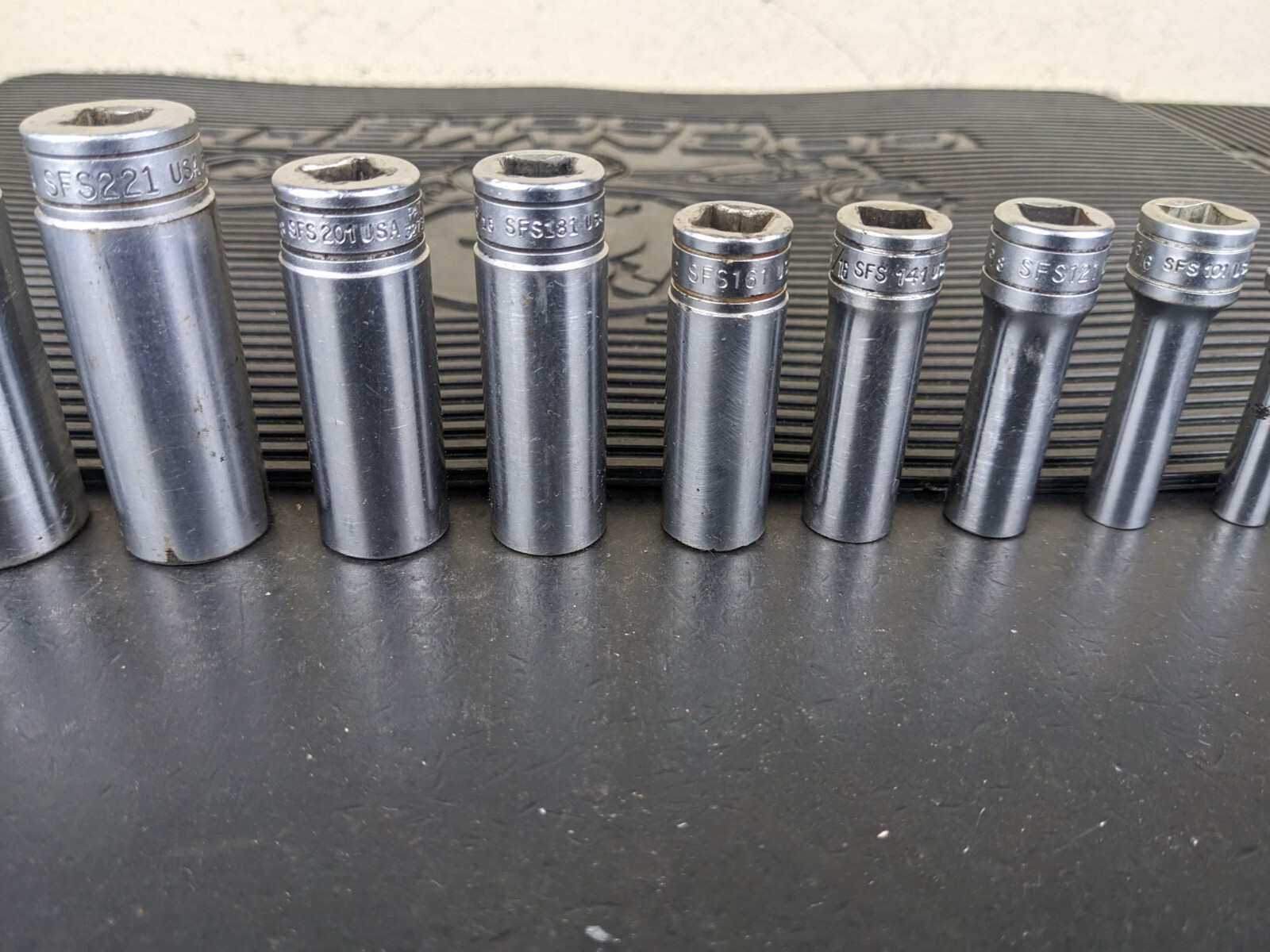 #bg232 Snap on Tools 211SFSY 3/8″ Drive Deep Chrome Socket Set Socket Set