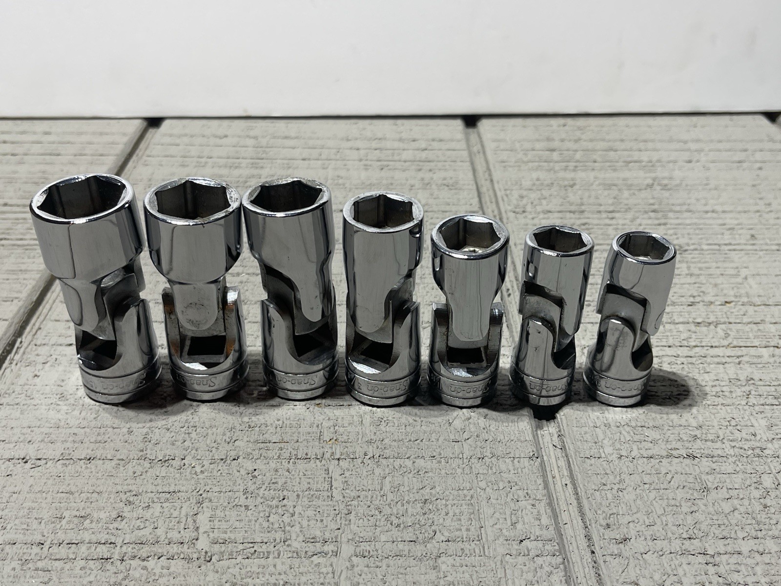 Snap On SU 1/2″DRIVE 7PC. SWIVEL SOCKET SET Snap-On 9/16-15/16