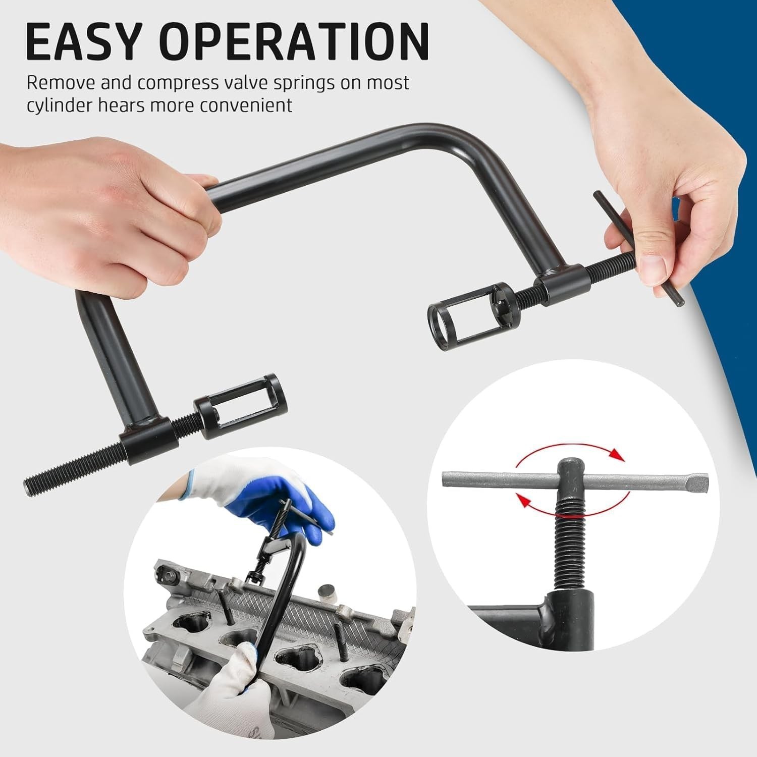 Valve Spring Compressor Tool Kit – C-Clamp Set for Motorcycle, Car, ATV Repairs