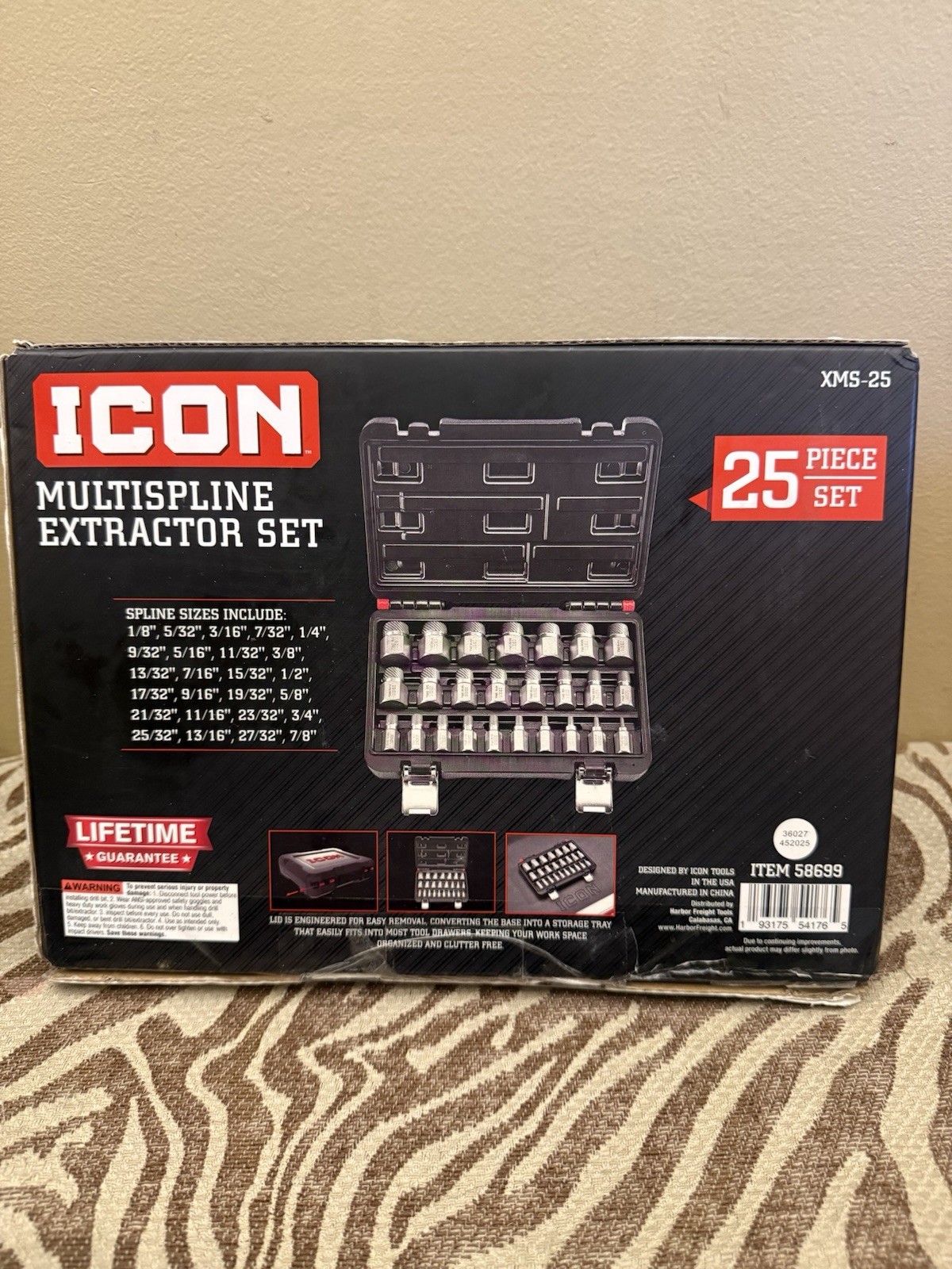 NEW Icon Multispline Screw Extractor Set, 25-Piece XMS-25 58699