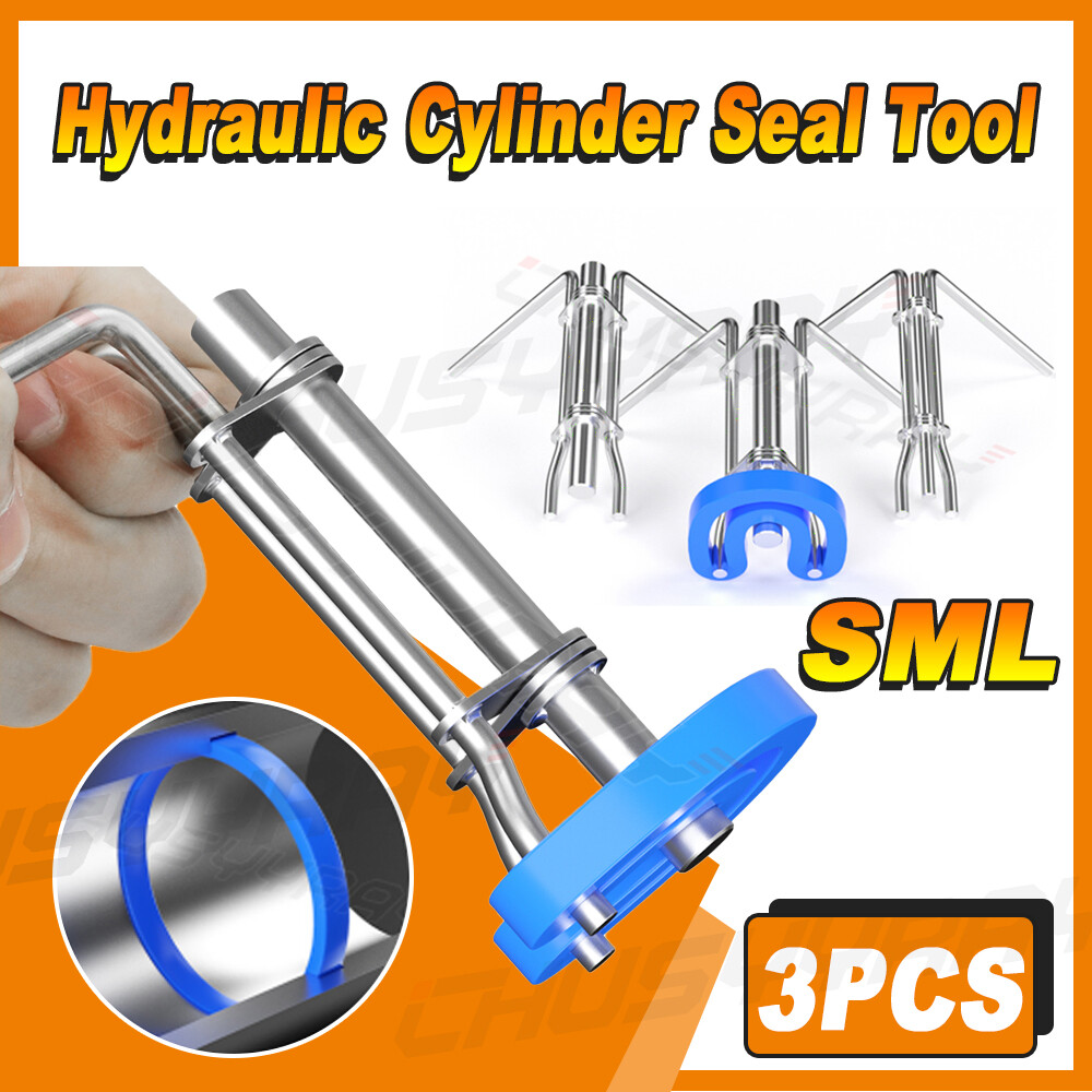 3 Pack Hydraulic Seal Installation Tools Hydraulic Cylinder Piston Repair silver