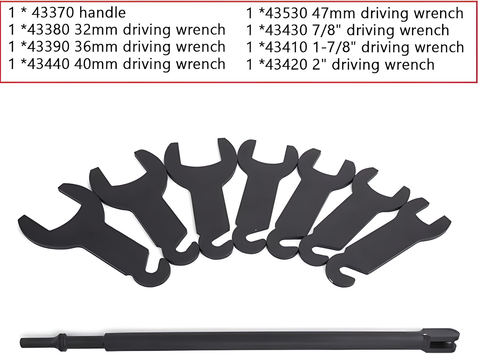 Pneumatic Fan Clutch Wrench Removal Tool Kit for Ford 6.0/6.4L Powerstroke 43300