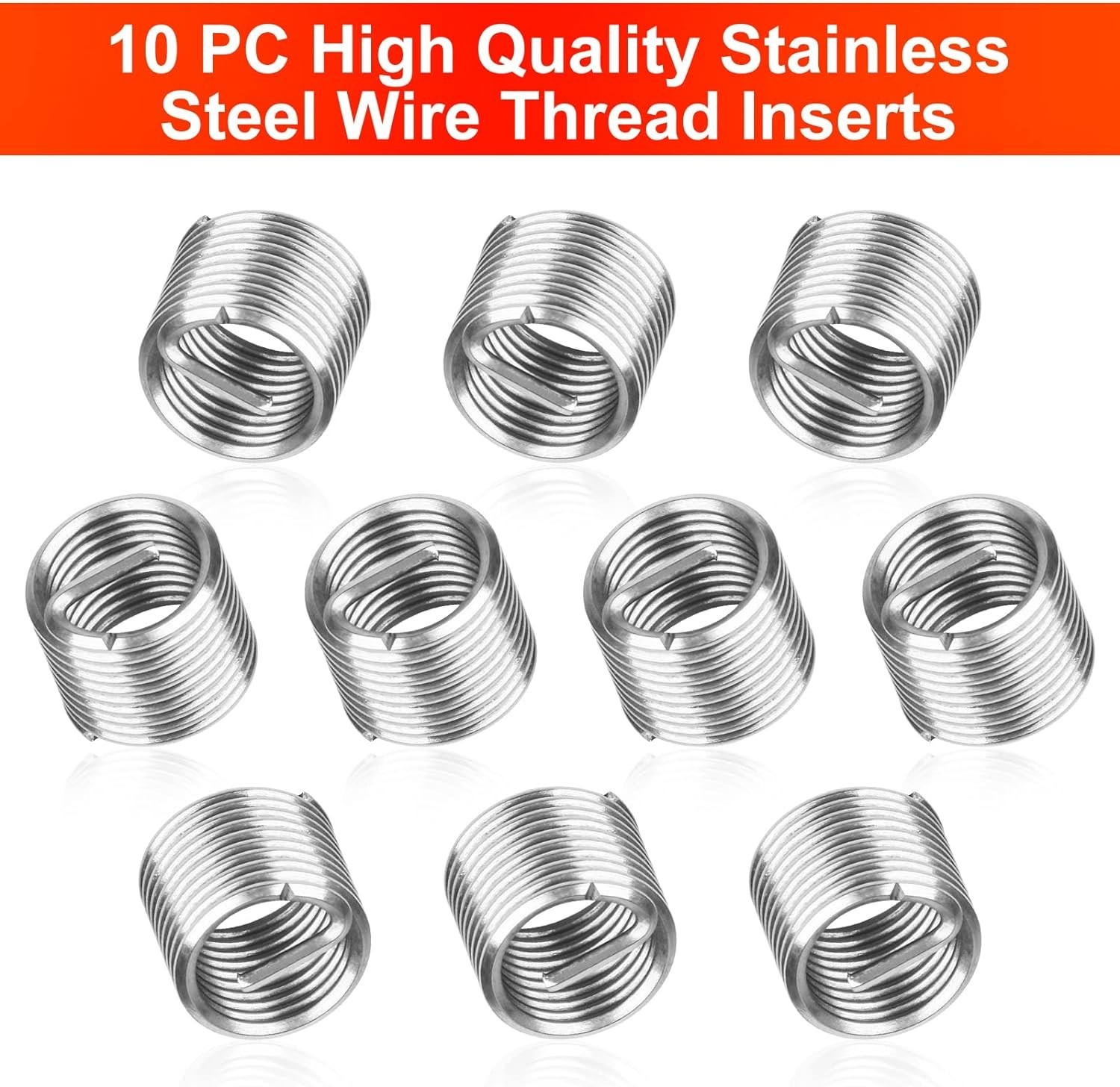 Thread Repair Kit M10 X 1.25mm, Metric Thread Repair Insert Kit Compatible Ha…