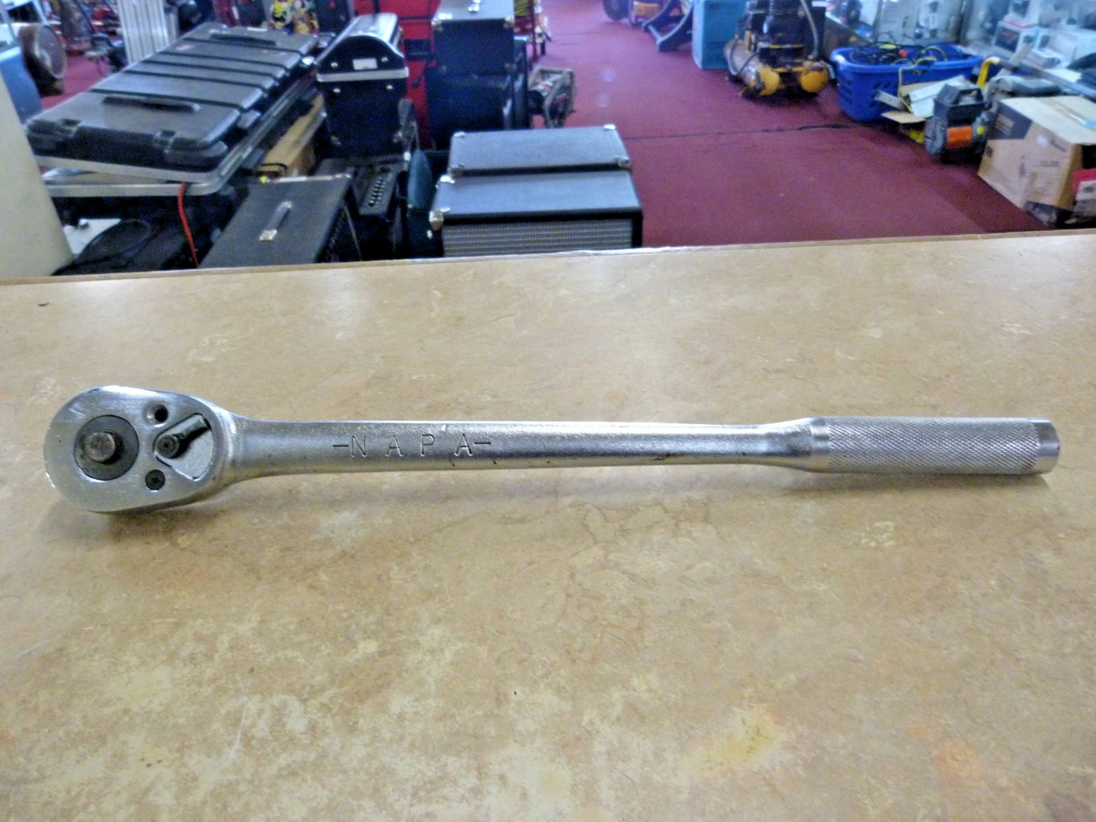 NAPA NH 47 3/4″ DRIVE QUICK RELEASE RATCHET, U.S.A., 19.» LONG, USED – VG