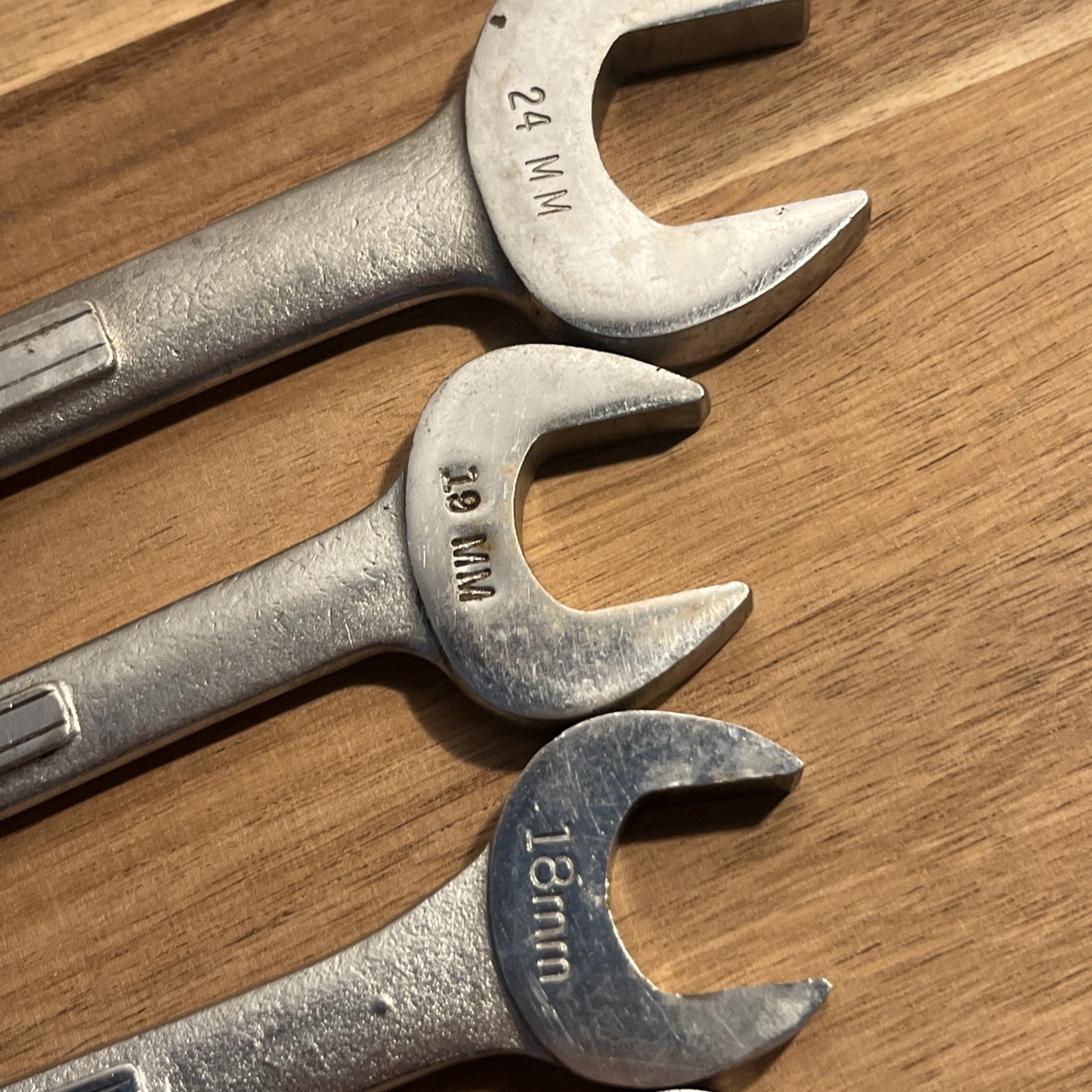 Vtg Craftsman Metric 8 Pc Open End Wrench Set 6mm – 24mm 16 Sizes =V= V, VV