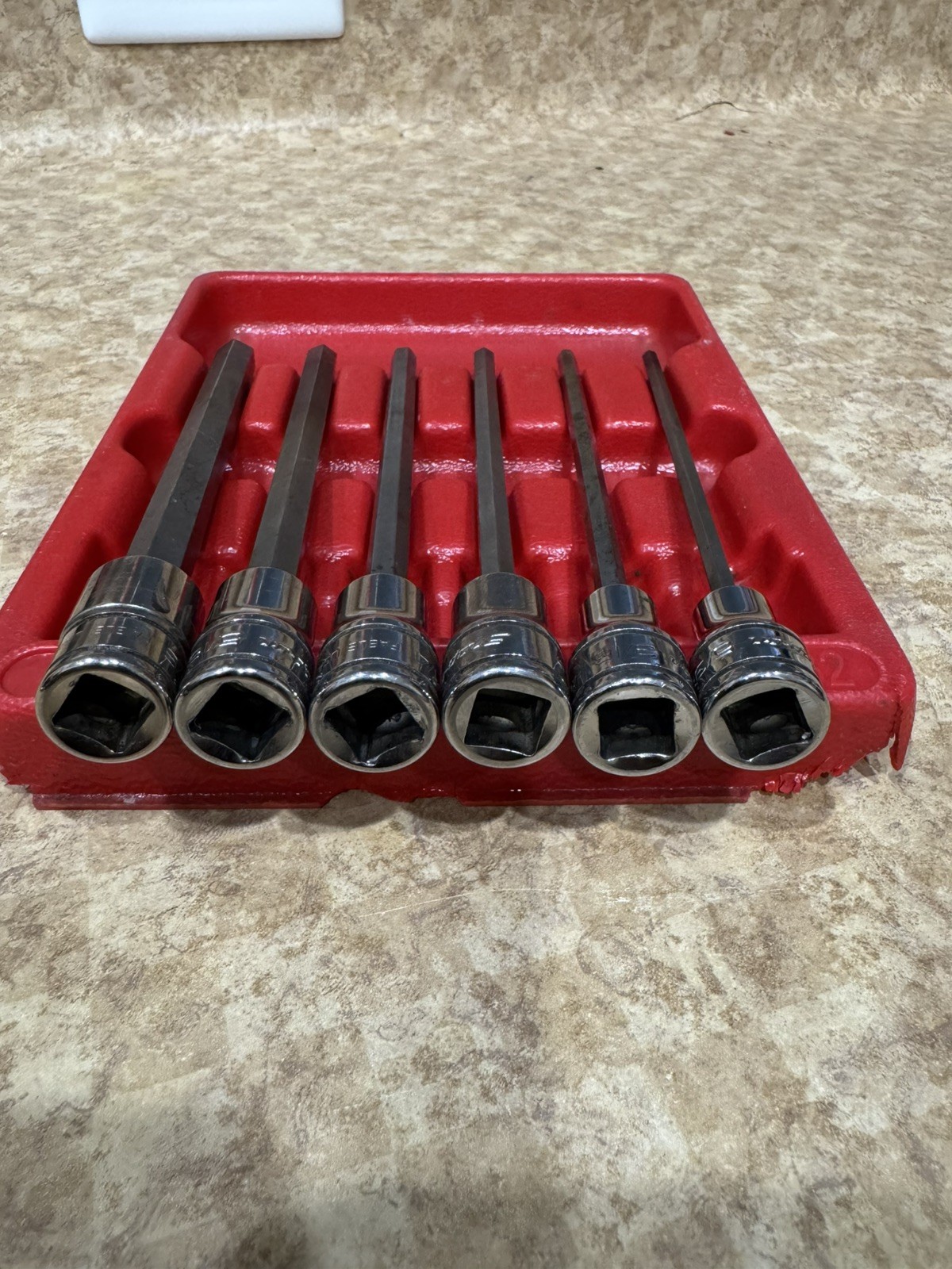 Snap-on Tools 3/8″ SAE Extra Long Hex Socket Driver 6 Pcs Set 206EFAL