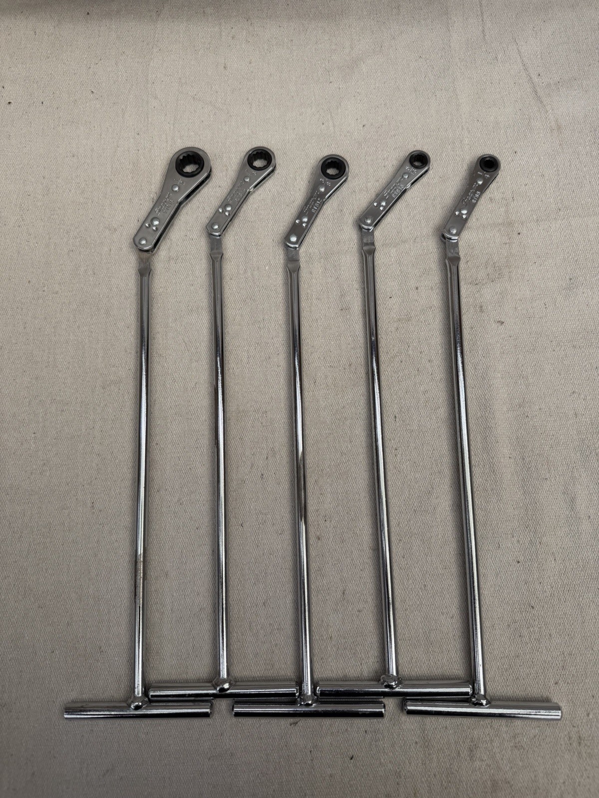 Snap-On Ratcheting T Handle Nut Driver 5pc Set RTB8 RTB10 RTB12 RTB14 RTB16 USA
