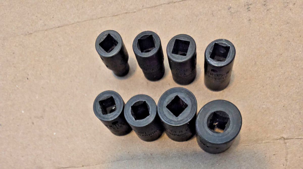 SNAP ON GM B SOCKET 8 PCE SET GM16B-GM6B 1/2″-3/16 6B 8B 9B 10B 11B 12B 14B 16B